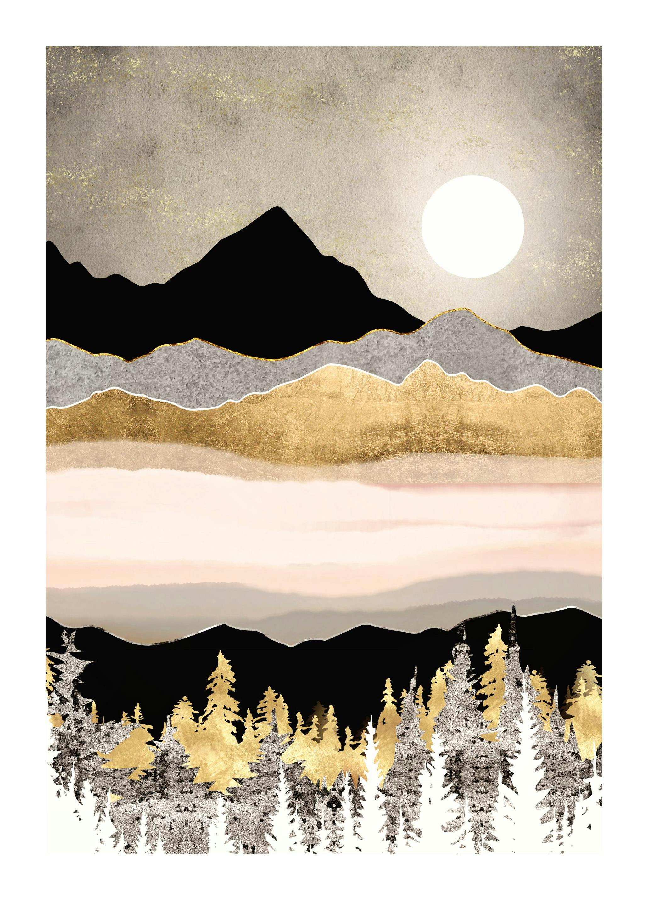 SpaceFrog Designs - Winter Moon Plakat (30x40 cm)- SpaceFrog Designs