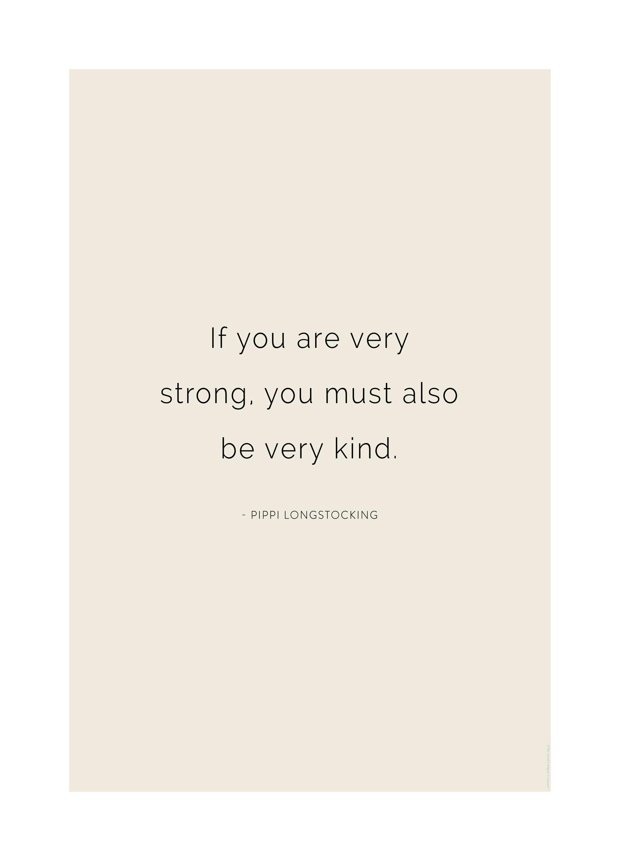 Pippi Langkous Quote Poster (30x40 cm) - Astrid Lindgren