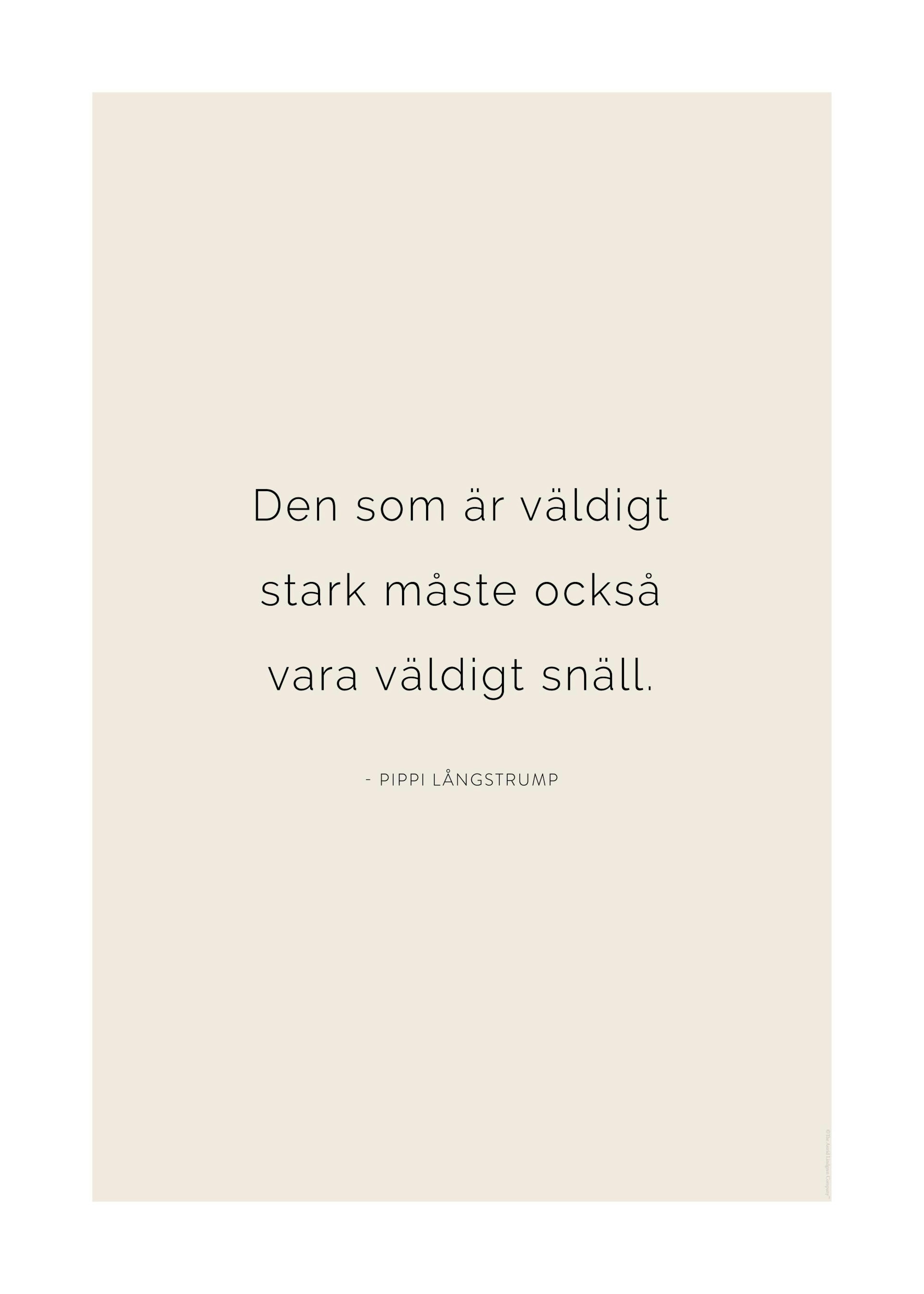 Pippi Långstrump Citat Print 0