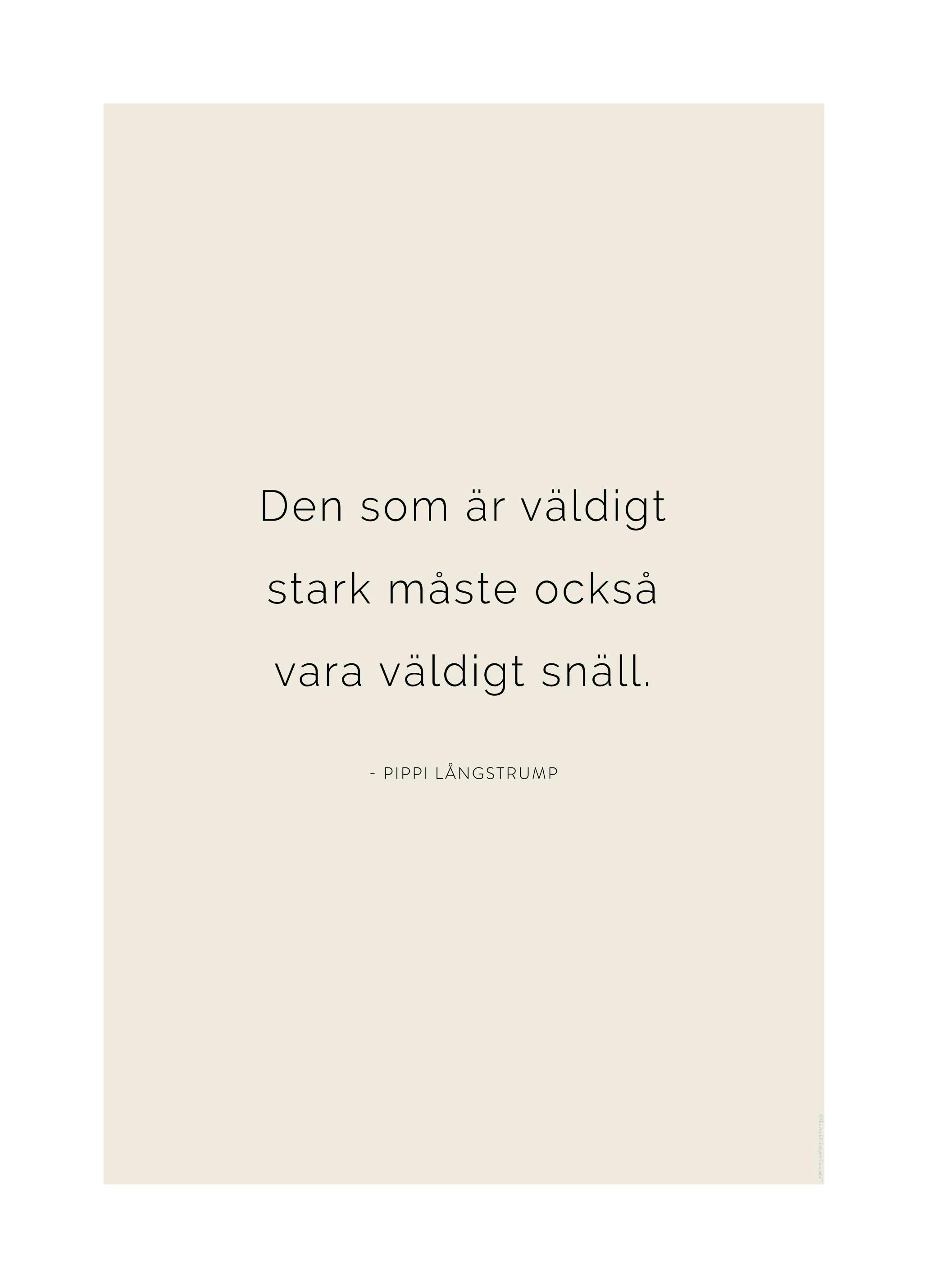 Prints - Pippi Långstrump Citat Print (21x30 cm) - Astrid Lindgren's posters