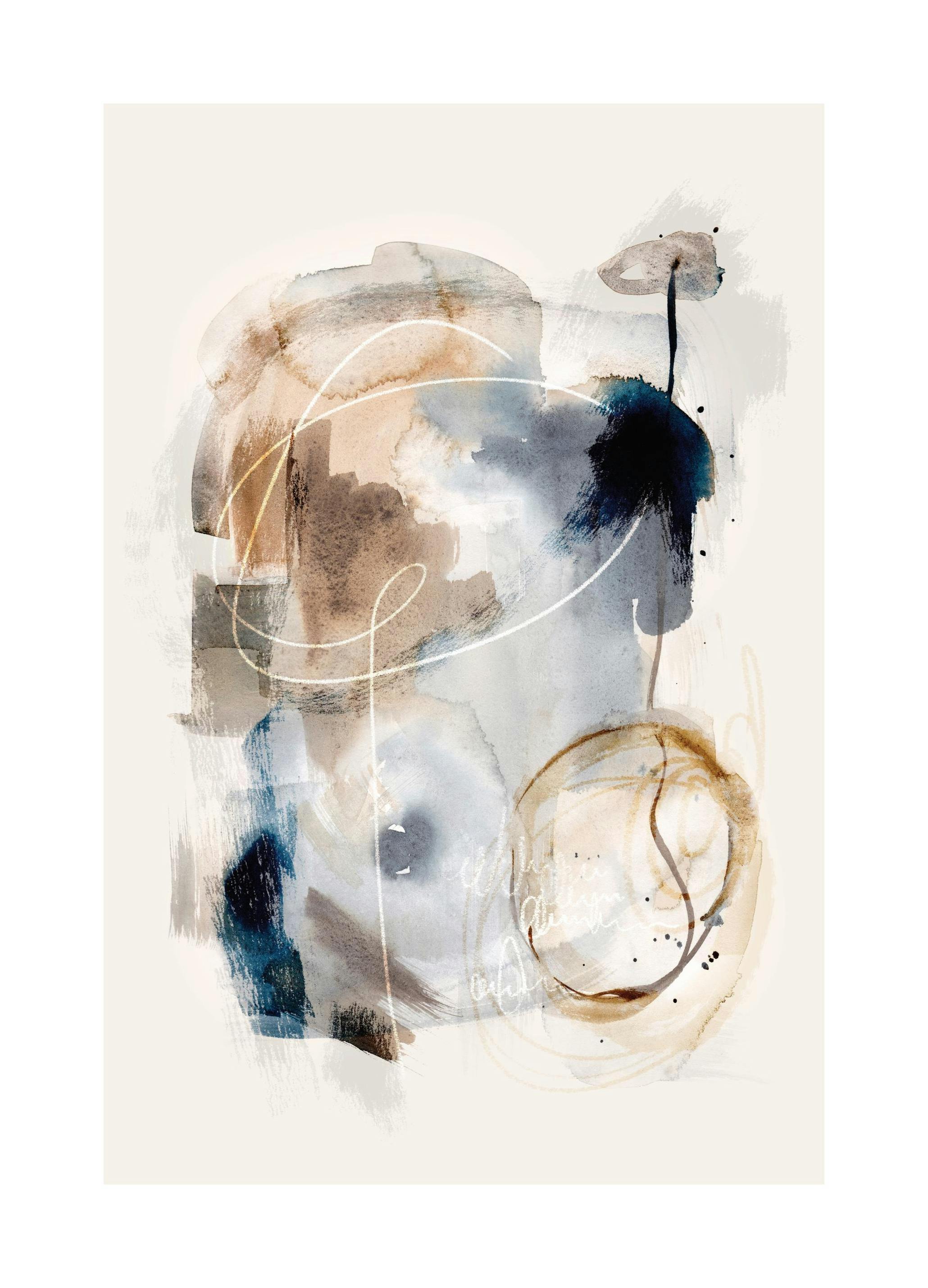 Prints - Abstract Watercolor Brushes No1 Print (21x30 cm) - Art prints