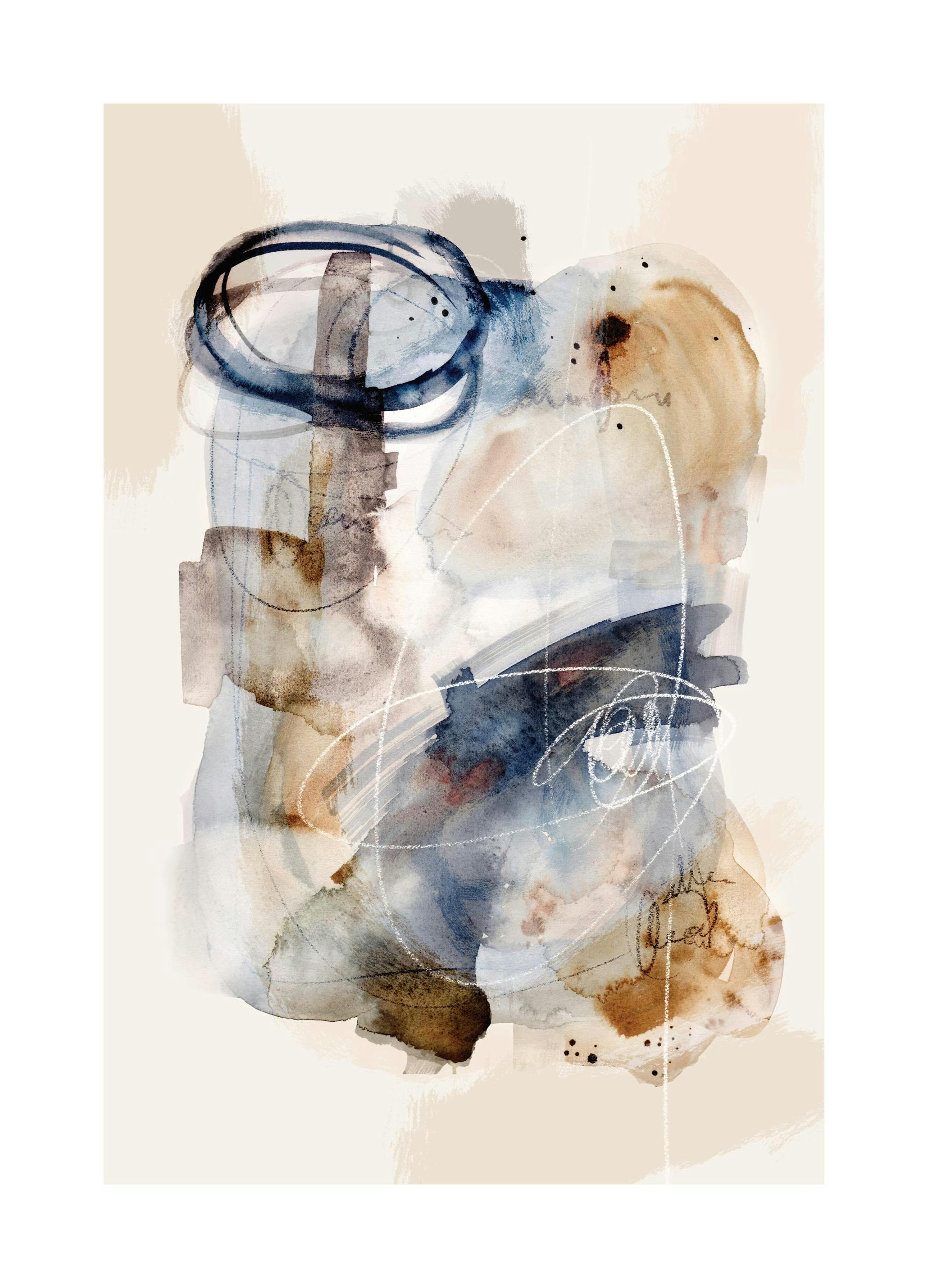 Abstract Watercolor Brushes No2 Poster (30x40 cm) - Moderne kunst