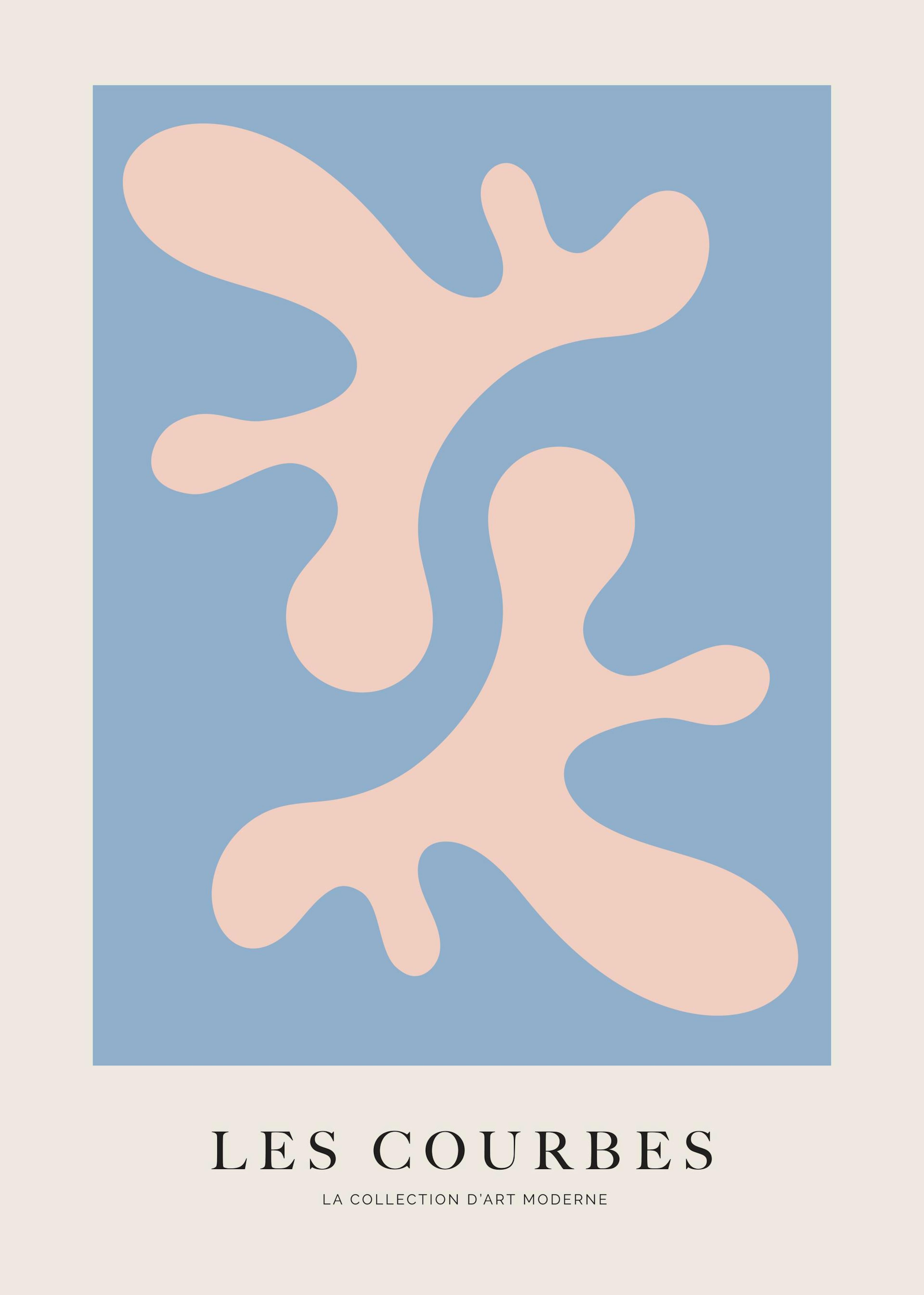 Les Courbes Bleu Poster 0