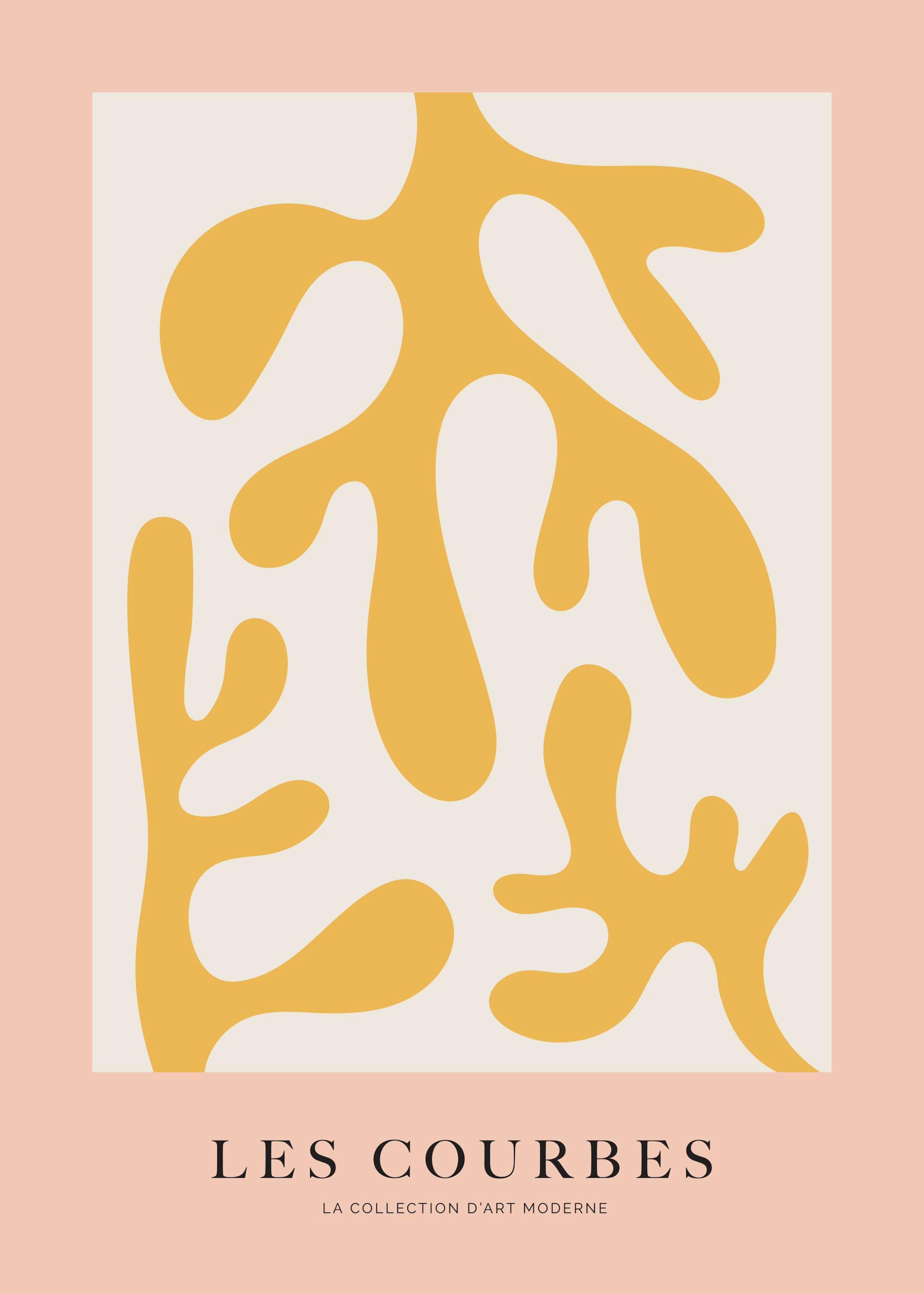 Les Courbes Jaune Poster 0