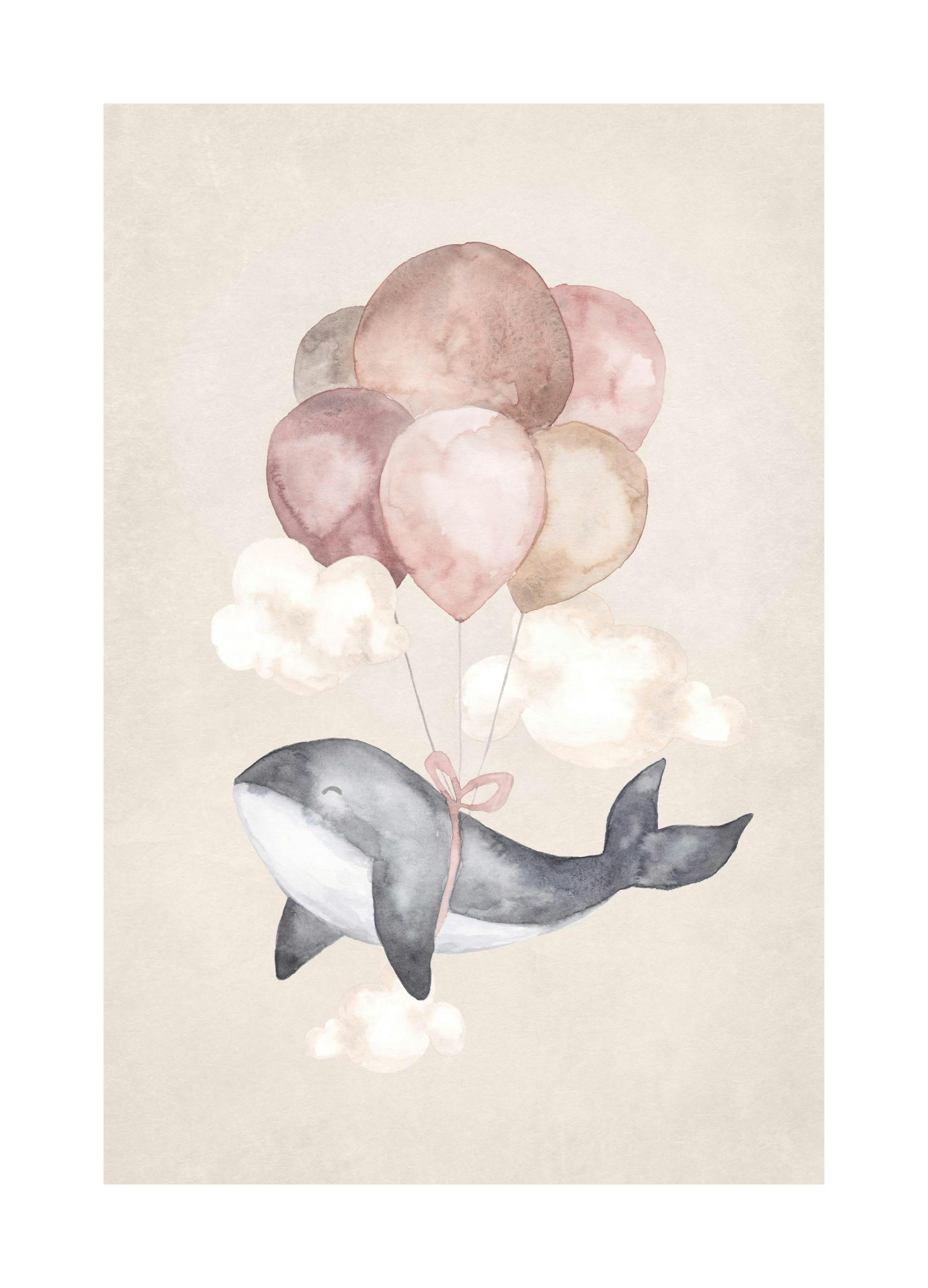Prints - Dreaming Whale Print (30x40 cm) - Kids wall art