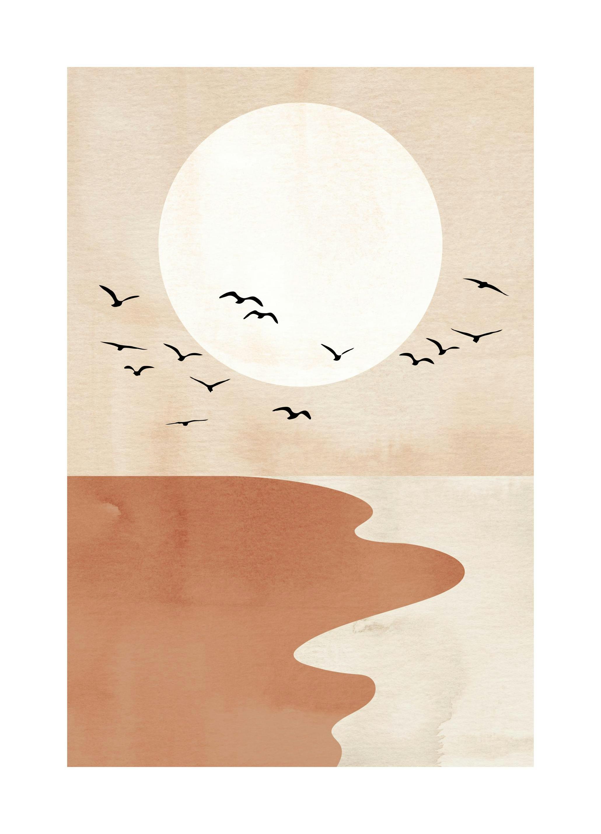 Sunset Beach Affiche (21x30 cm) - Affiches d'art