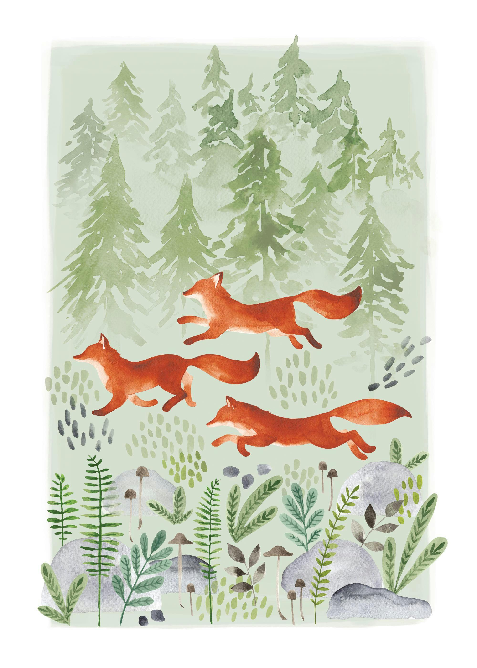 Leash Of Foxes Print 0