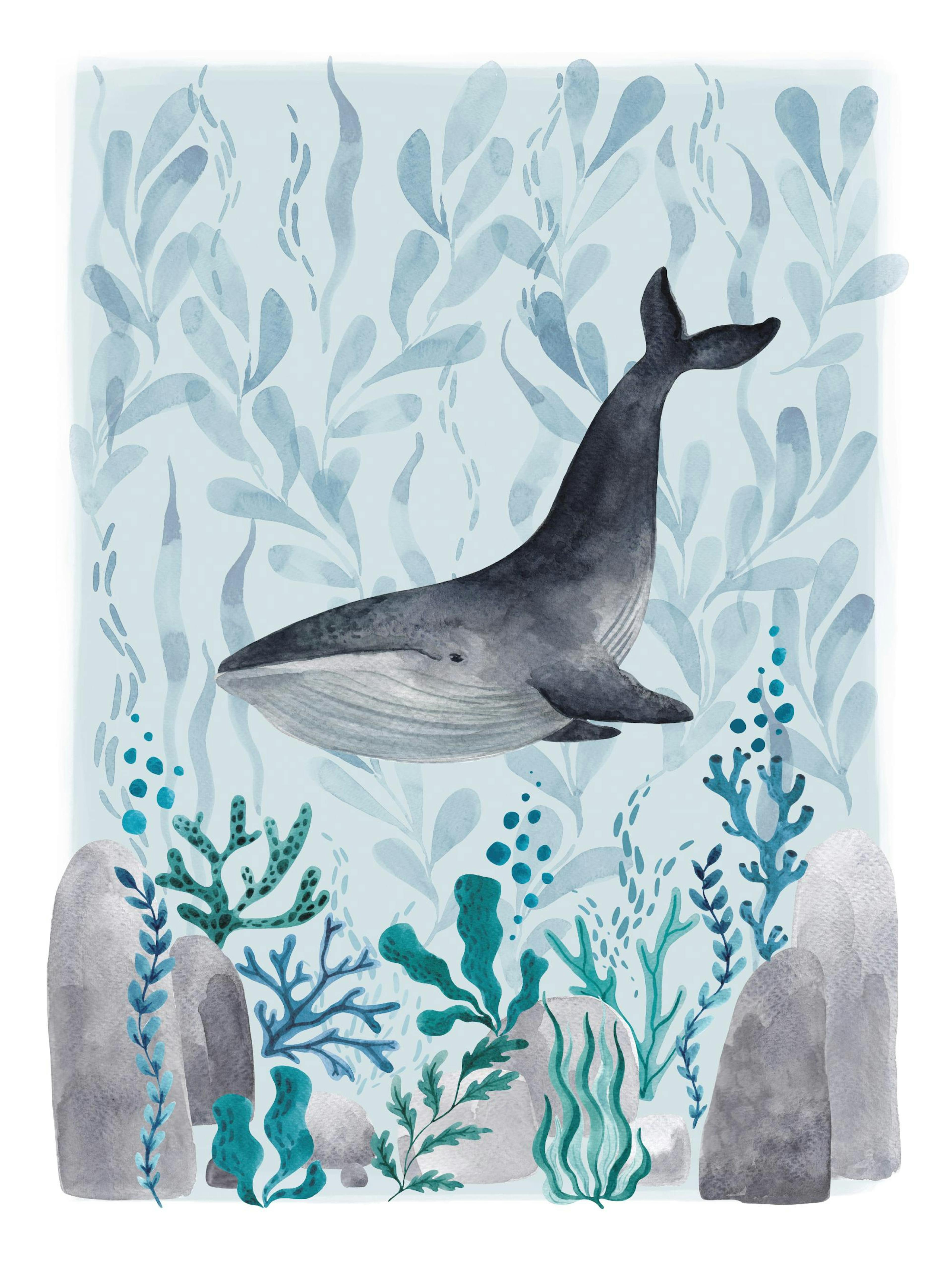 Ocean Whale Poster