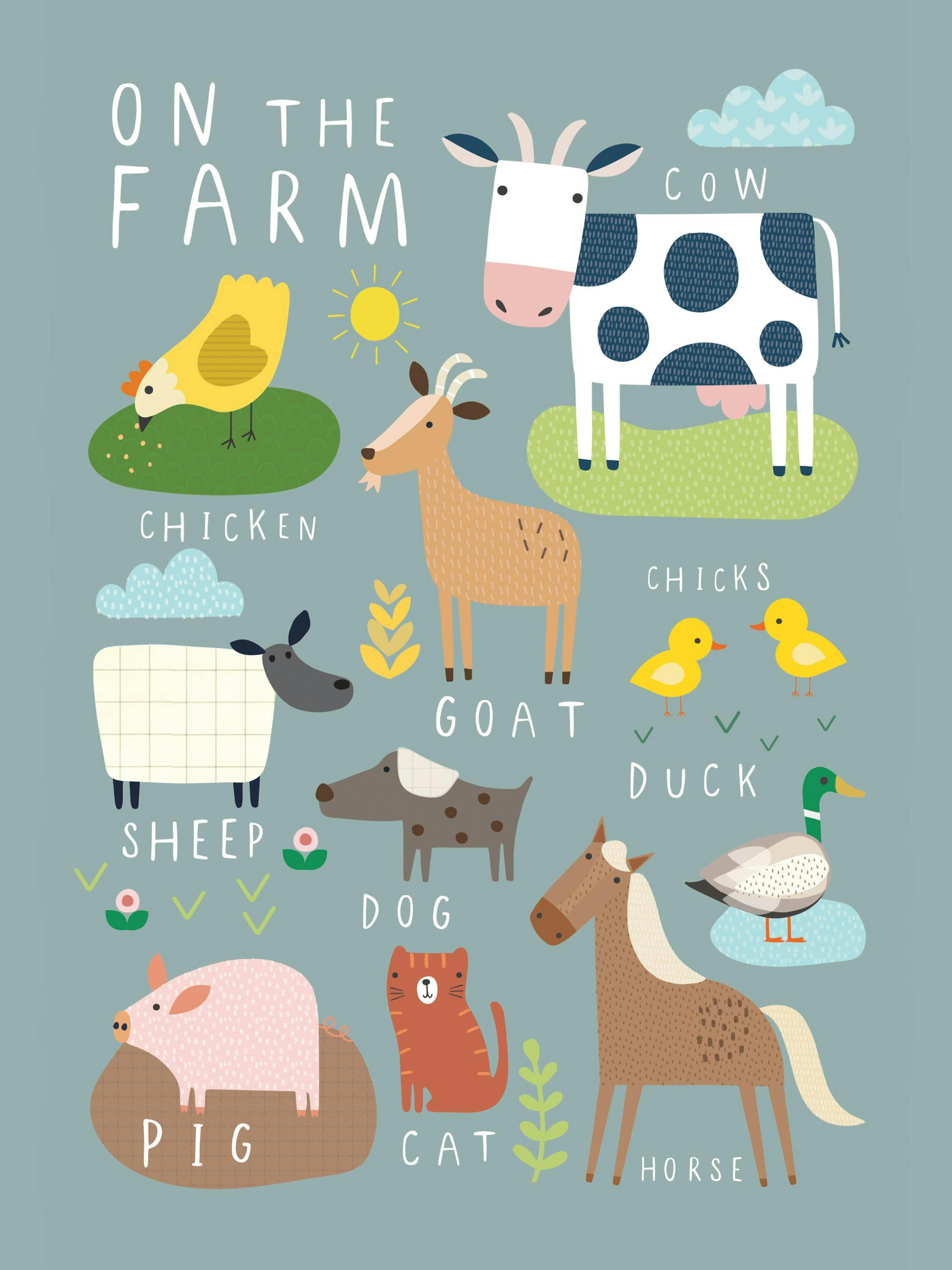 On The Farm Poster