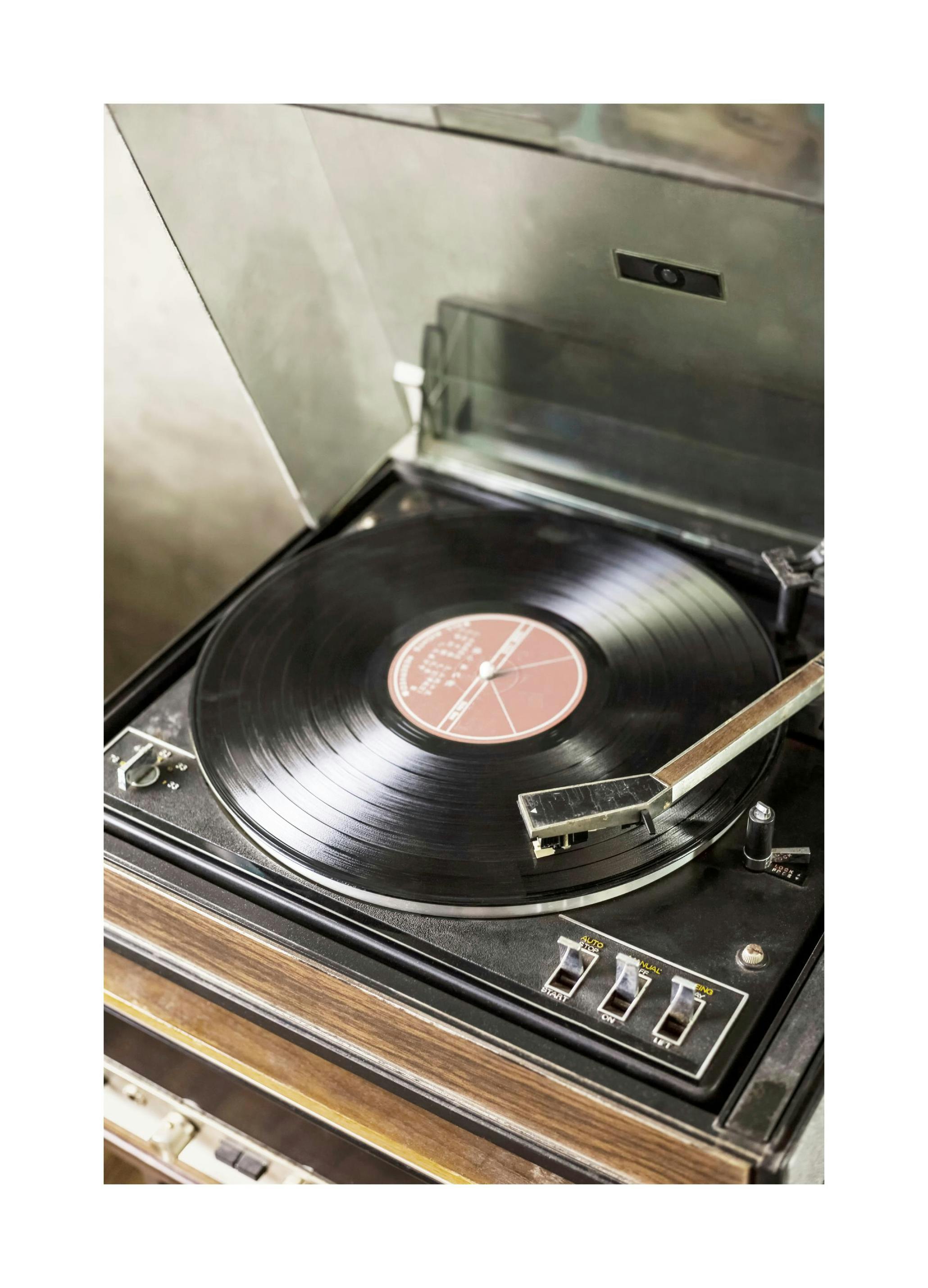 Vintage Record Player Affiche (30x40 cm) - Photographies