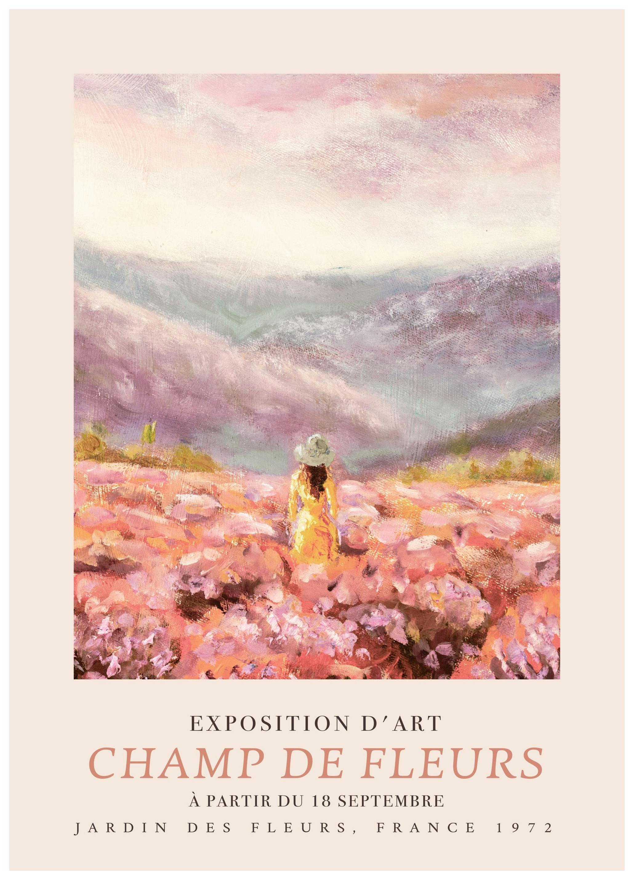 Champ De Fleurs Affiche (50x70 cm) - Affiches d'art