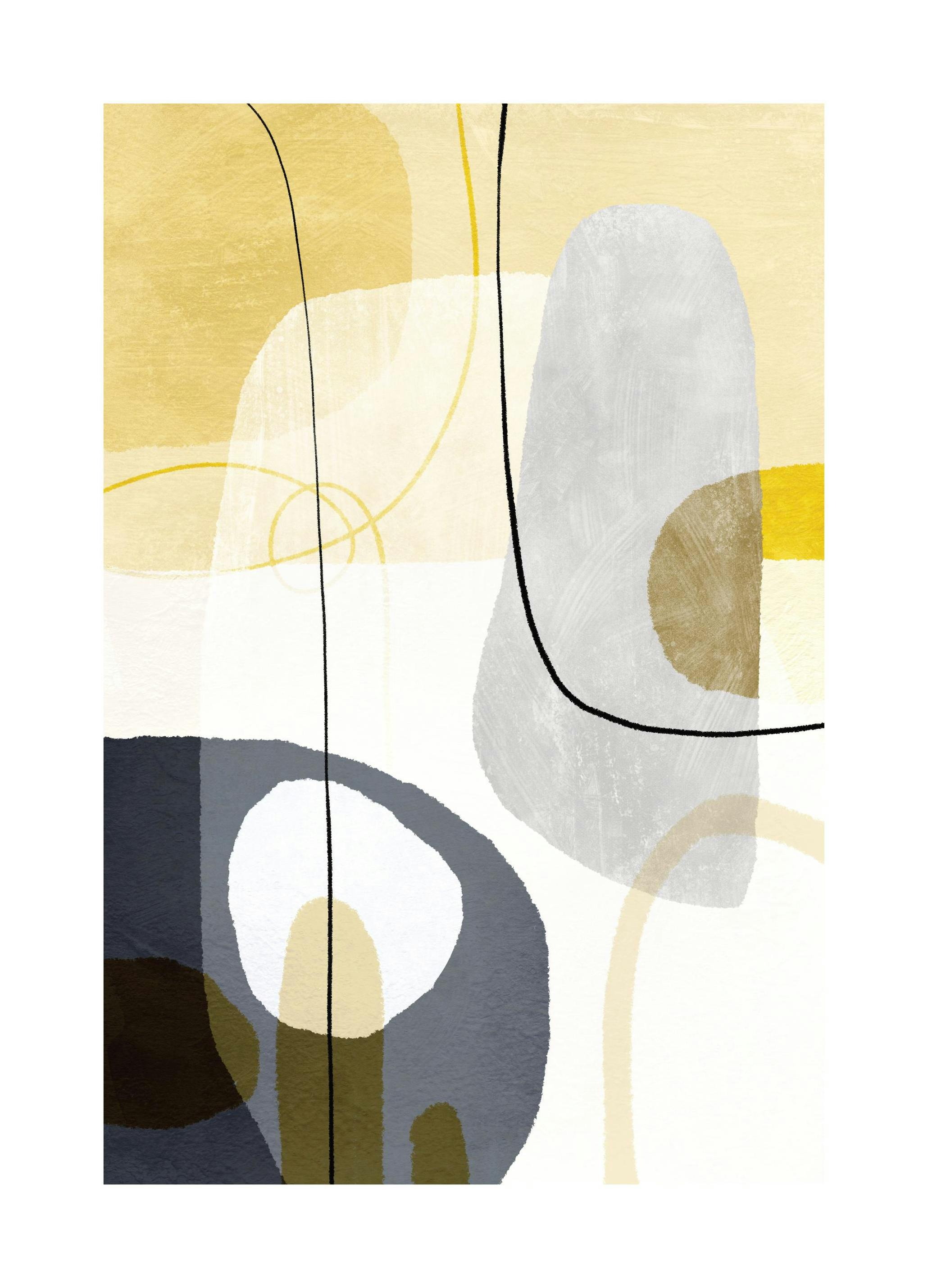 Yellow Touch Graphic No2 Plakat (50x70 cm)- Sztuka