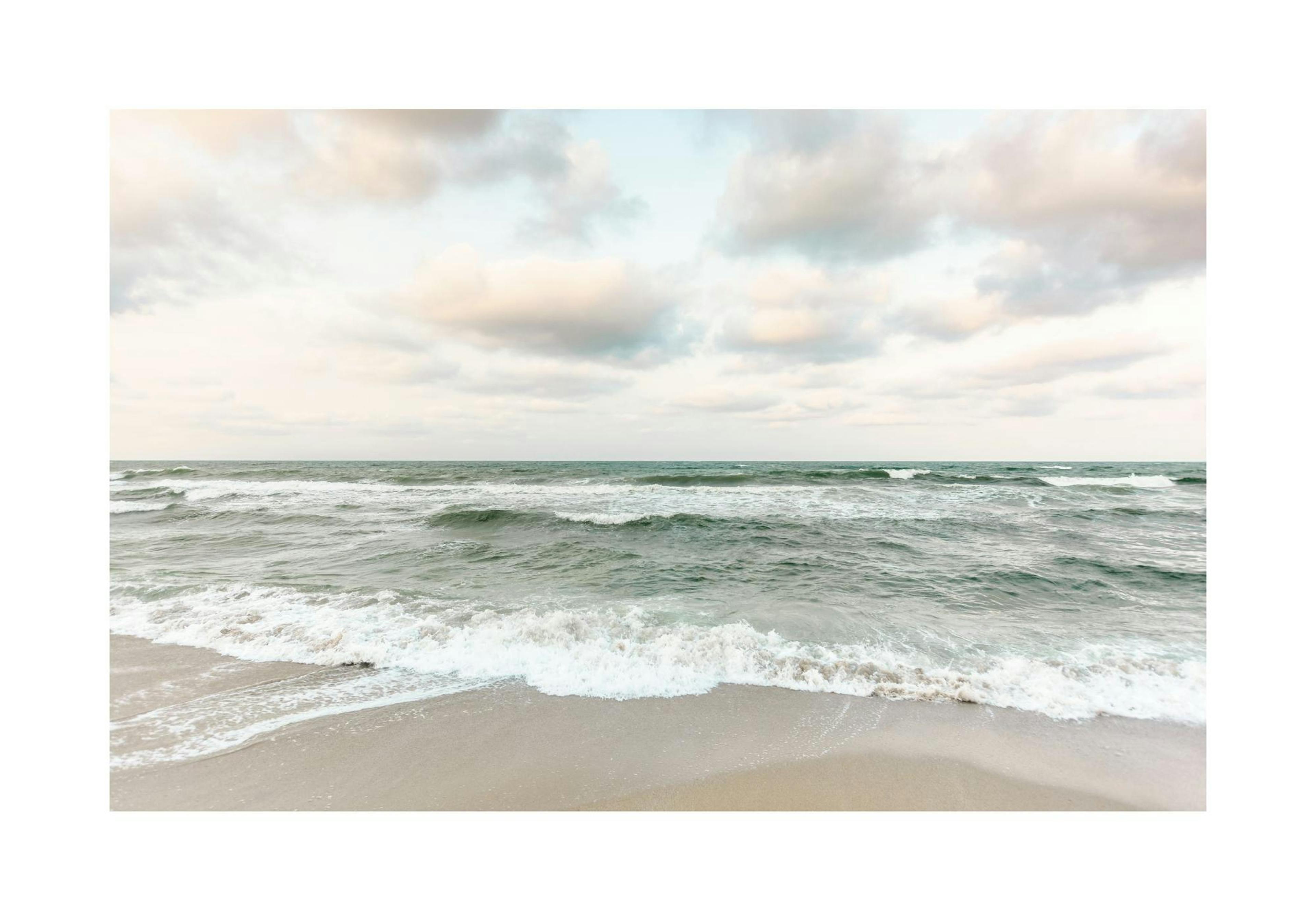 Jade Green Waves Print