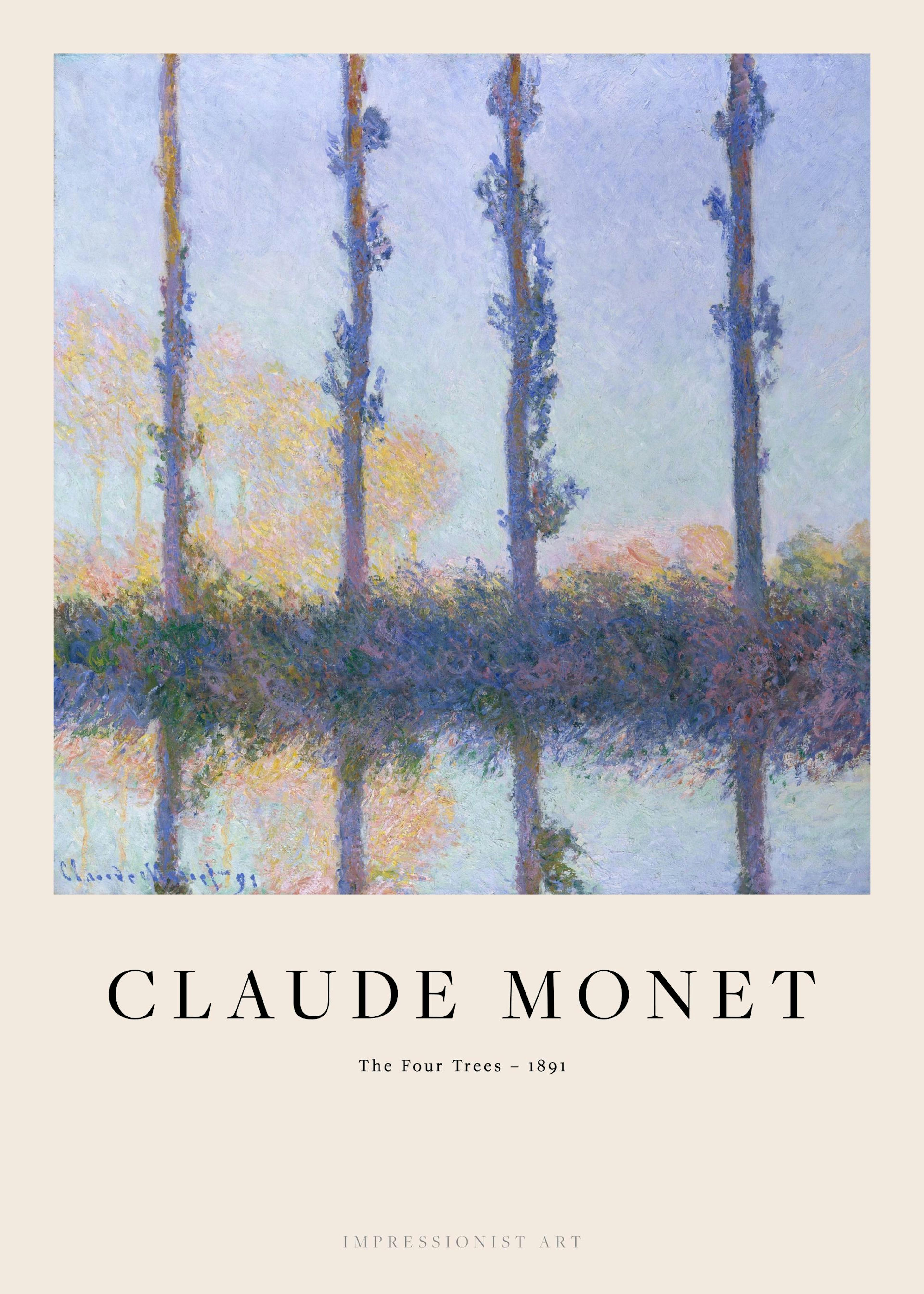 Monet - The Four Trees Poster 0