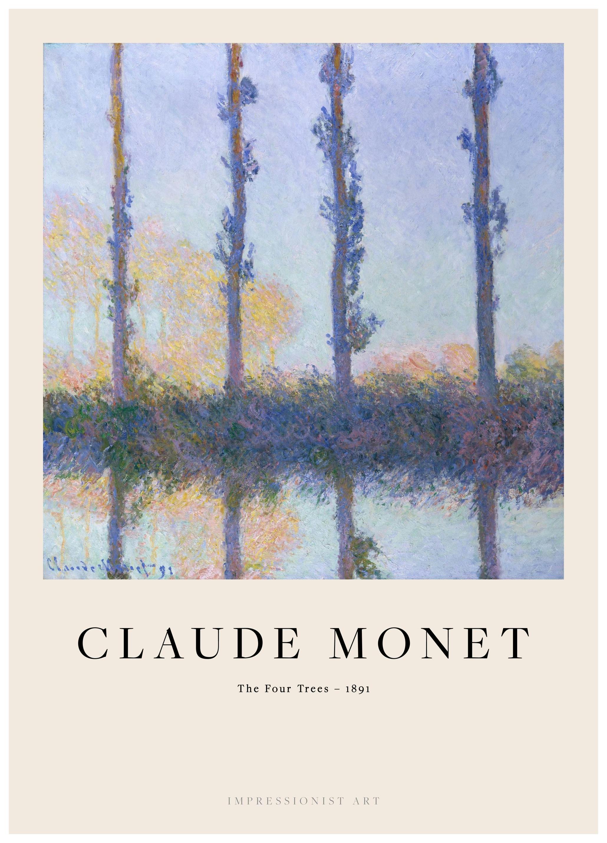 Monet - The Four Trees Poster (50x70 cm)