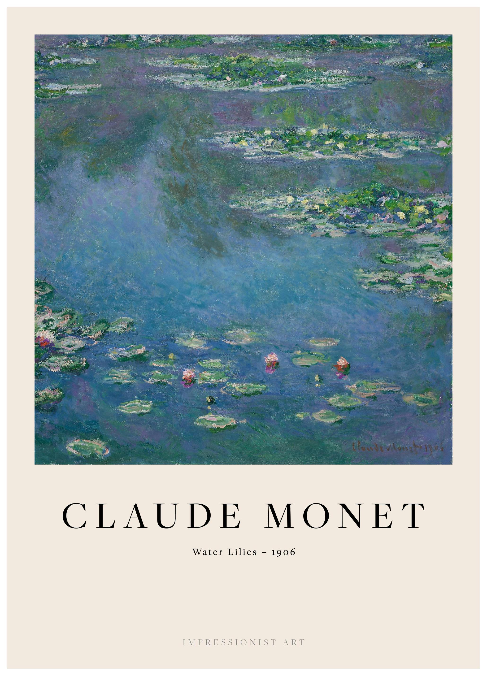 Monet - Water Lilies Print (21x30 cm)- Monet Posters