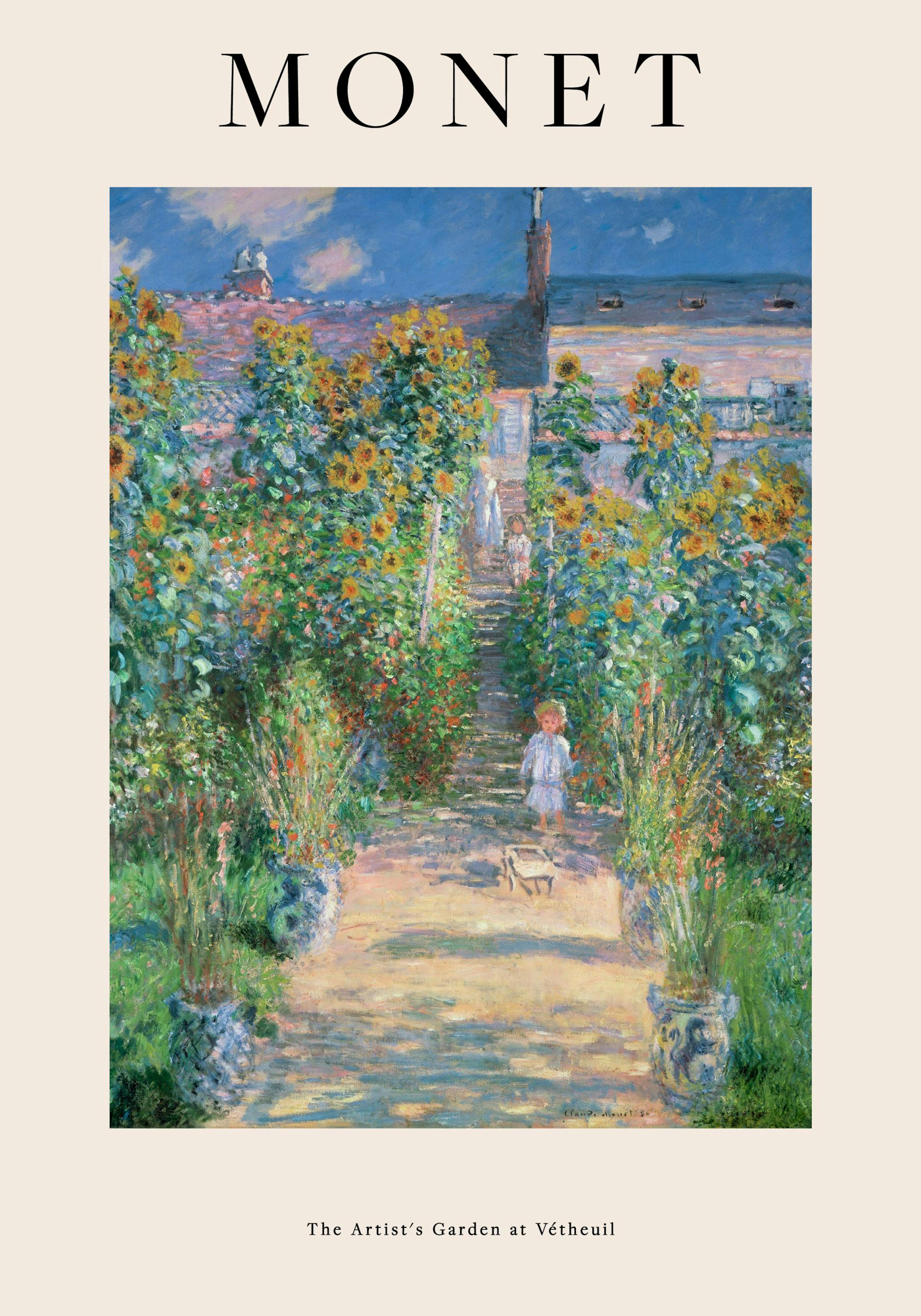 Monet - The Artist's Garden at Vétheuil Poster