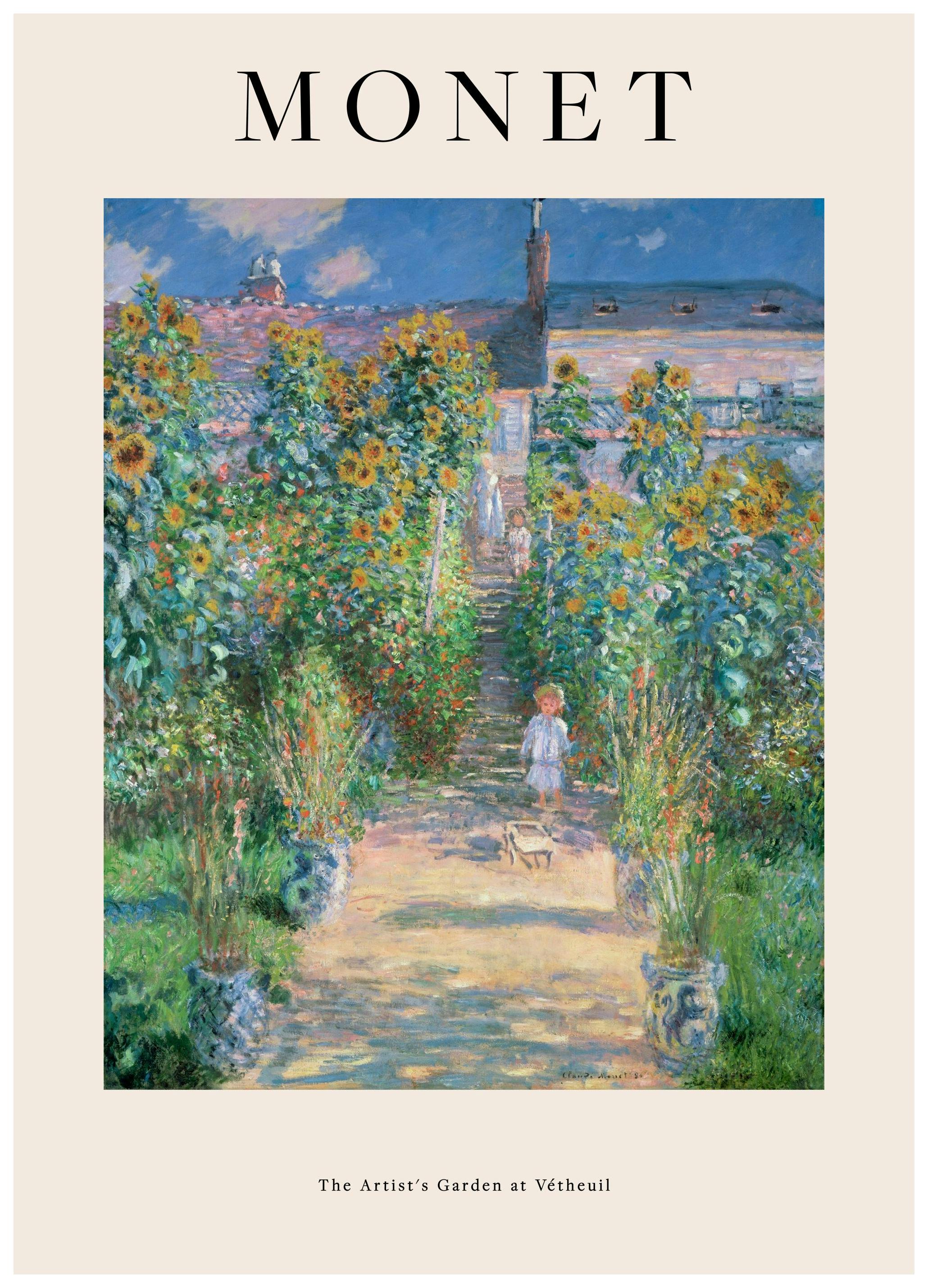Monet - The Artist's Garden at VeÌtheuil Poster (30x40 cm) - Monet Poster