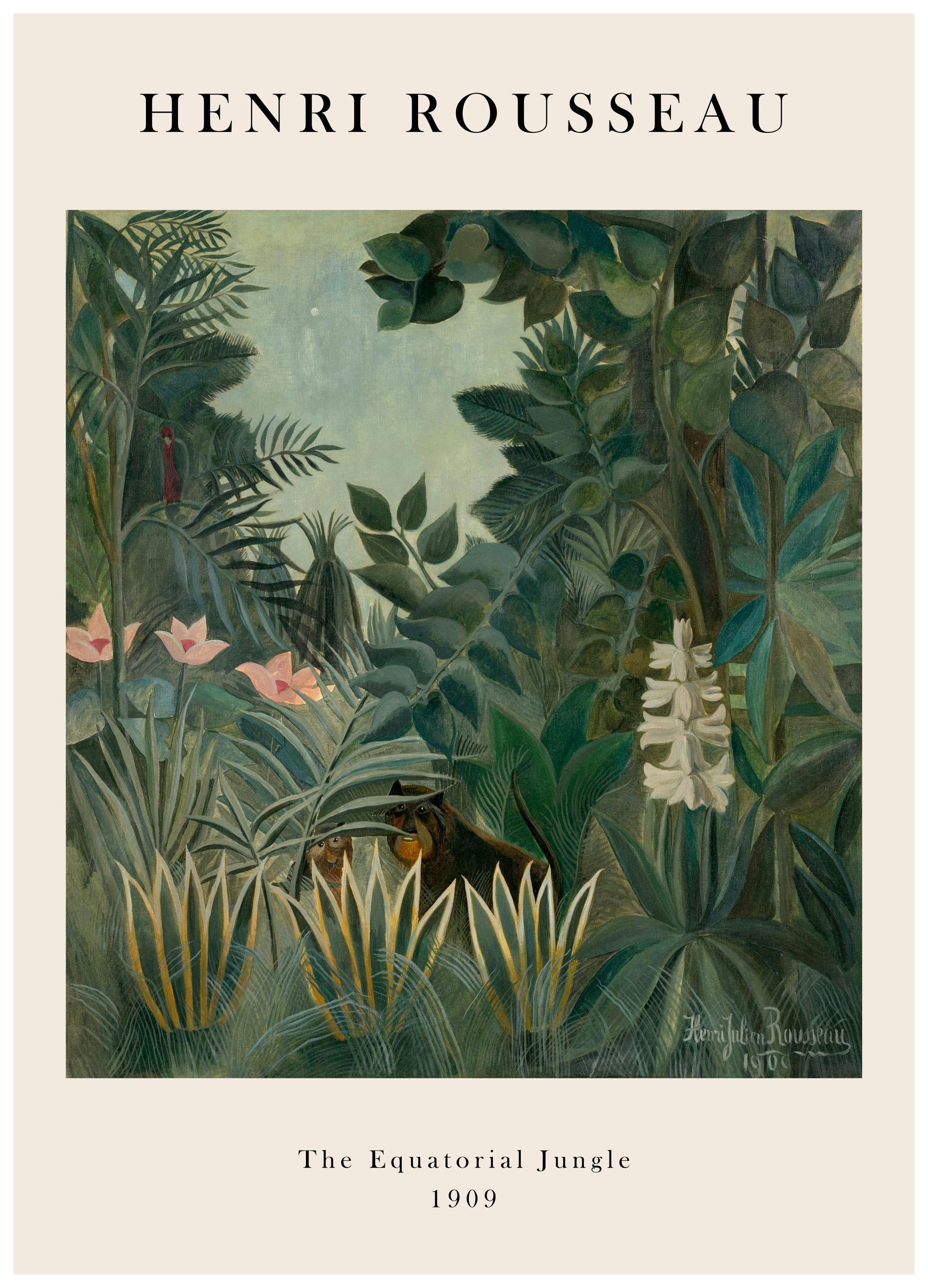 Rousseau - The Equatorial Jungle Affiche (40x50 cm) - Rousseau Affiche