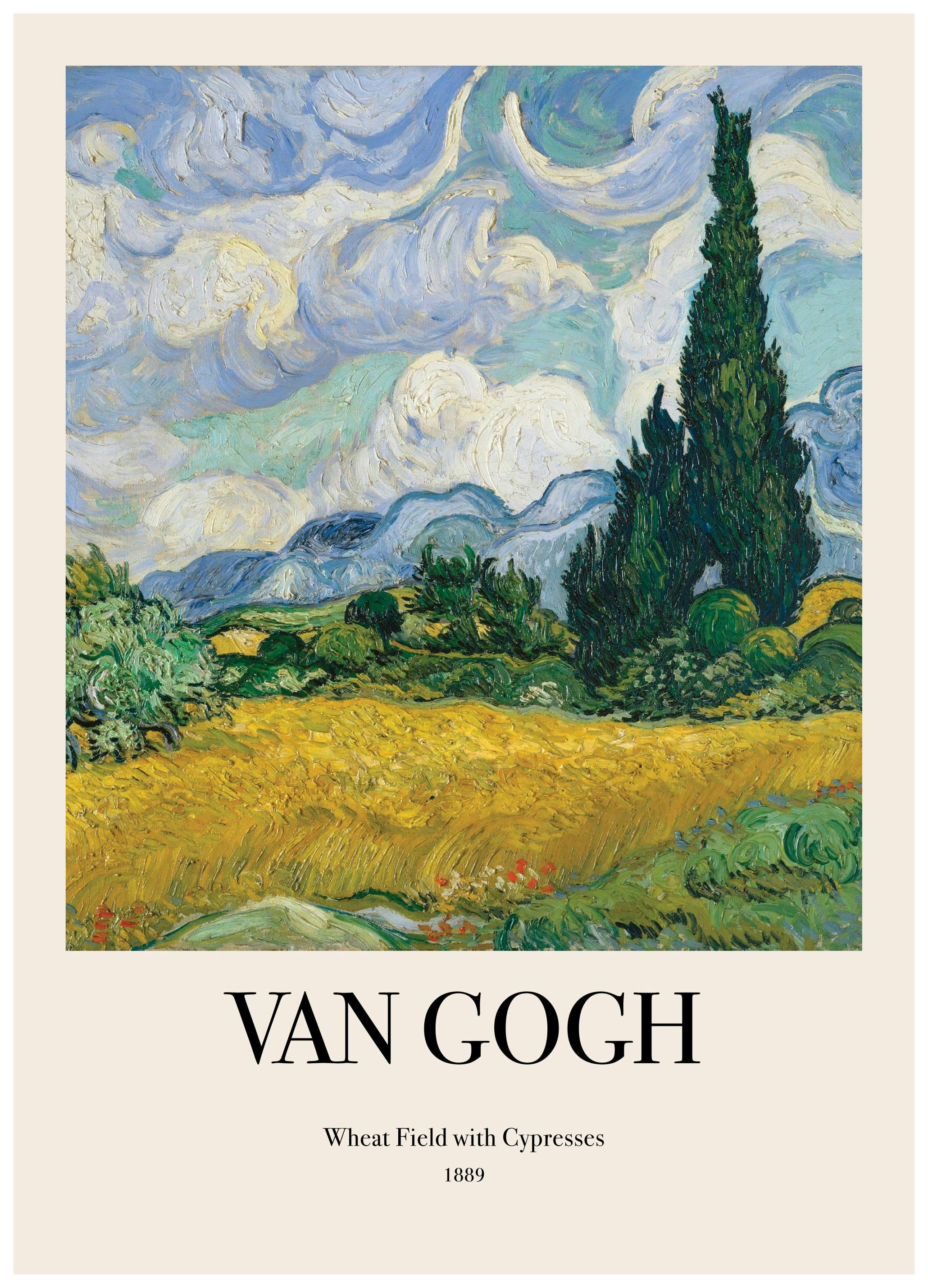 Prints - Van Gogh - Wheat Field with Cypresses Print (50x70 cm) - Van Gogh Prints
