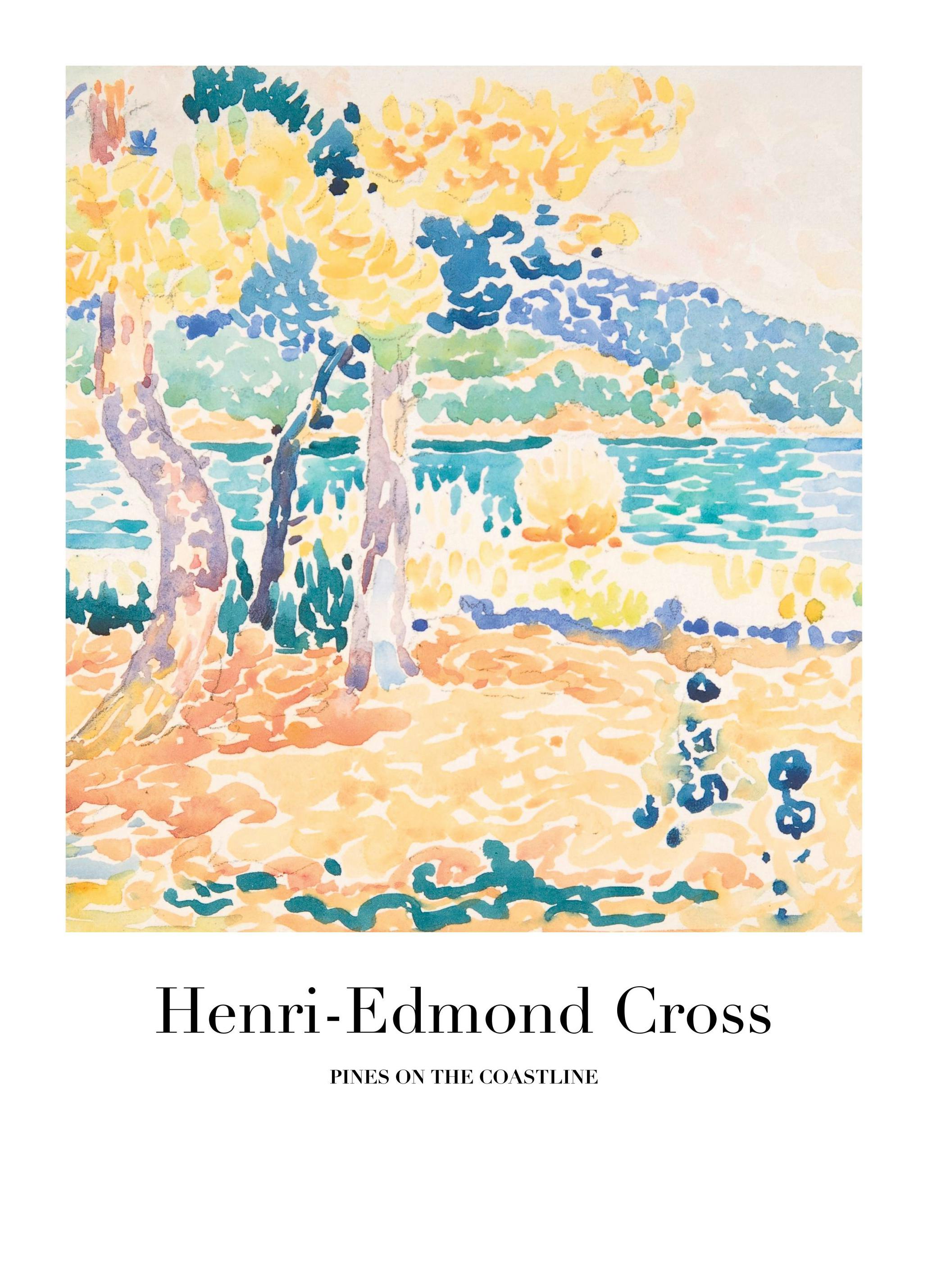 Henri-Edmond Cross - Pines on the Coastline Poster (50x70 cm) - Henri-Edmond Cross posters