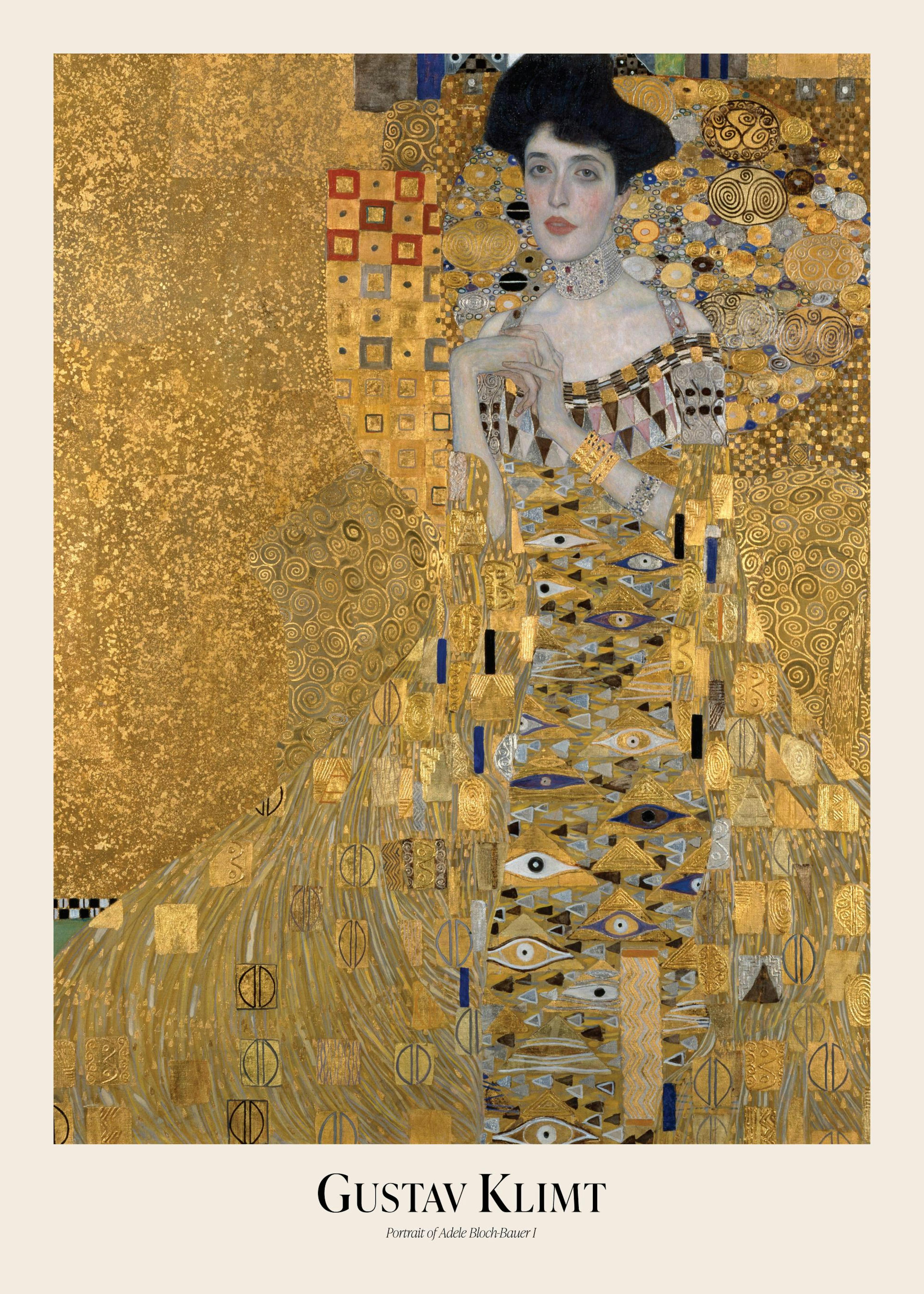 Gustav Klimt - Portrait of Adele Bloch-Bauer I Print 0