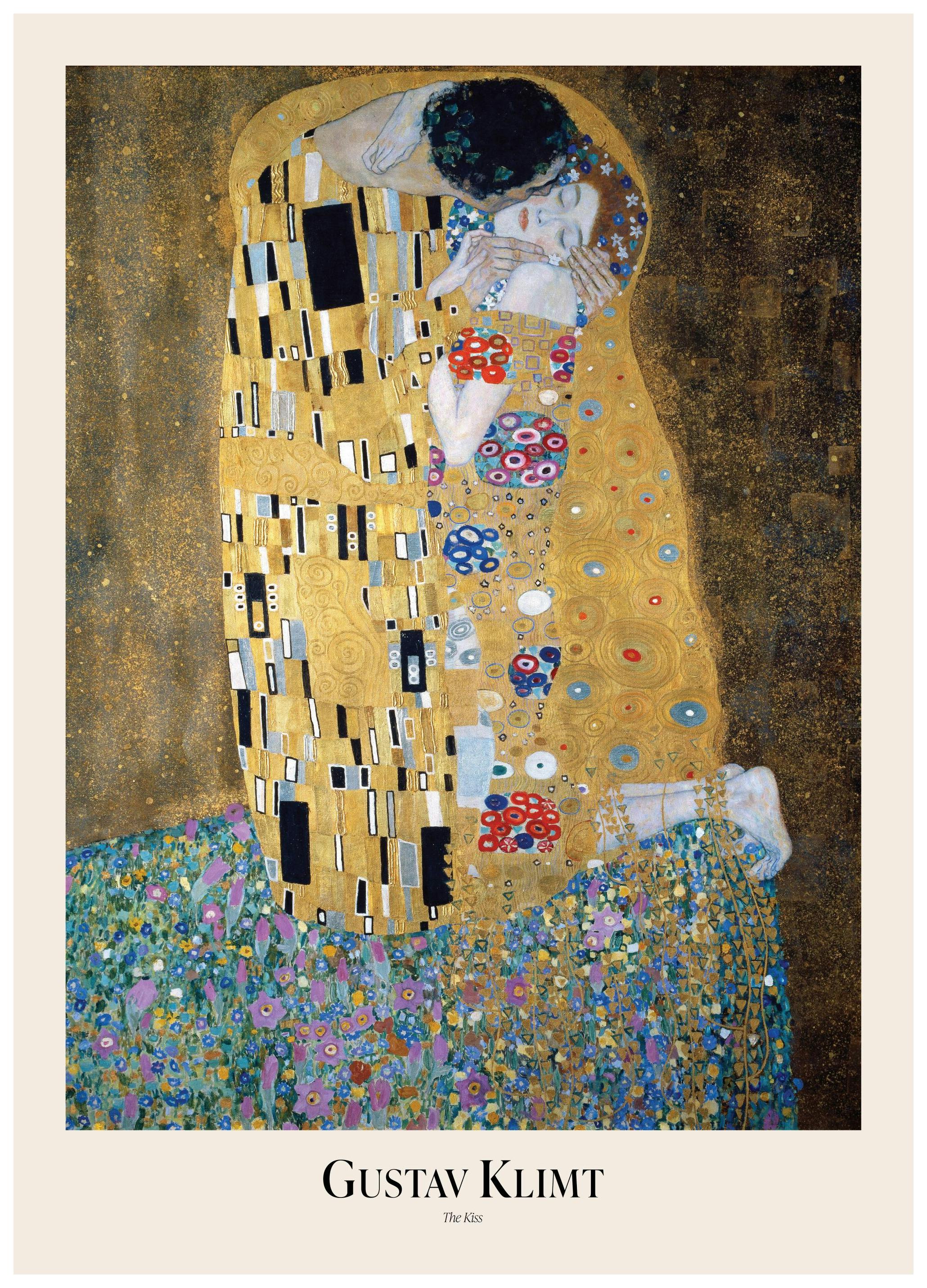 Gustav Klimt - The Kiss Plakat (21x30 cm)-Plakaty