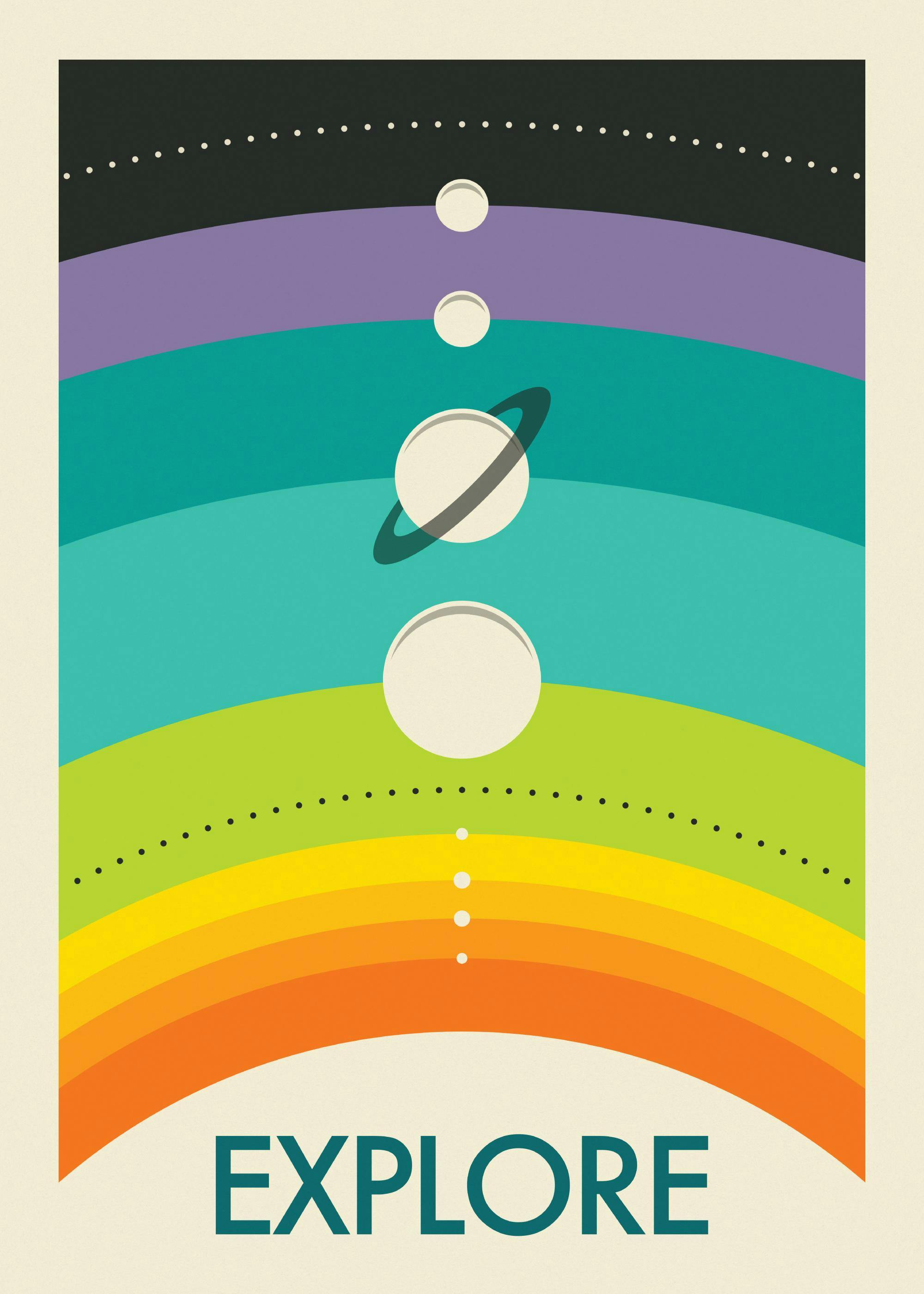 Jazzberry Blue - Rainbow Solar System Poster 0