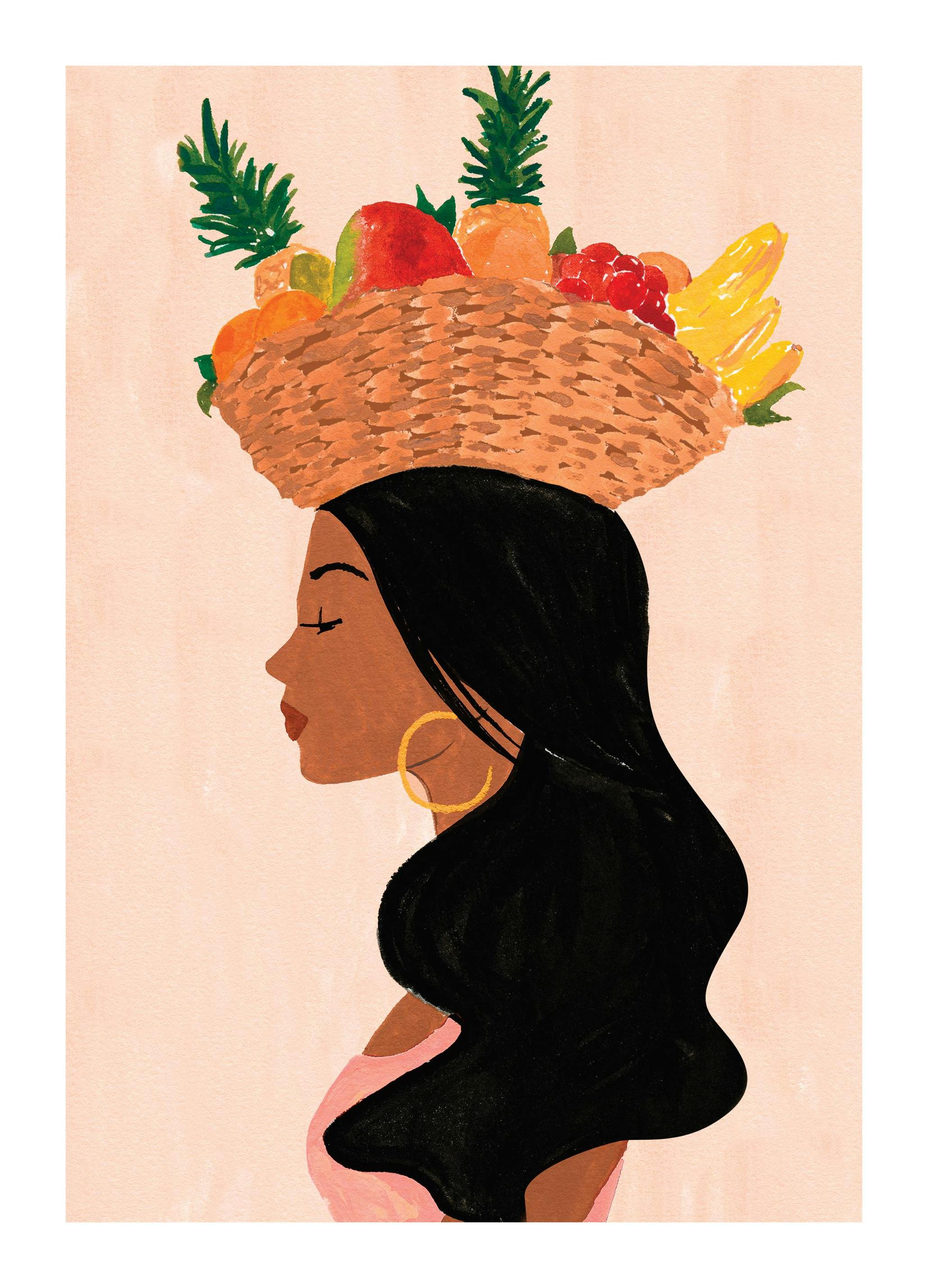 Sabina Fenn - Valentina's Fruit Basket Affiche (50x70 cm) - Sabina Fenn