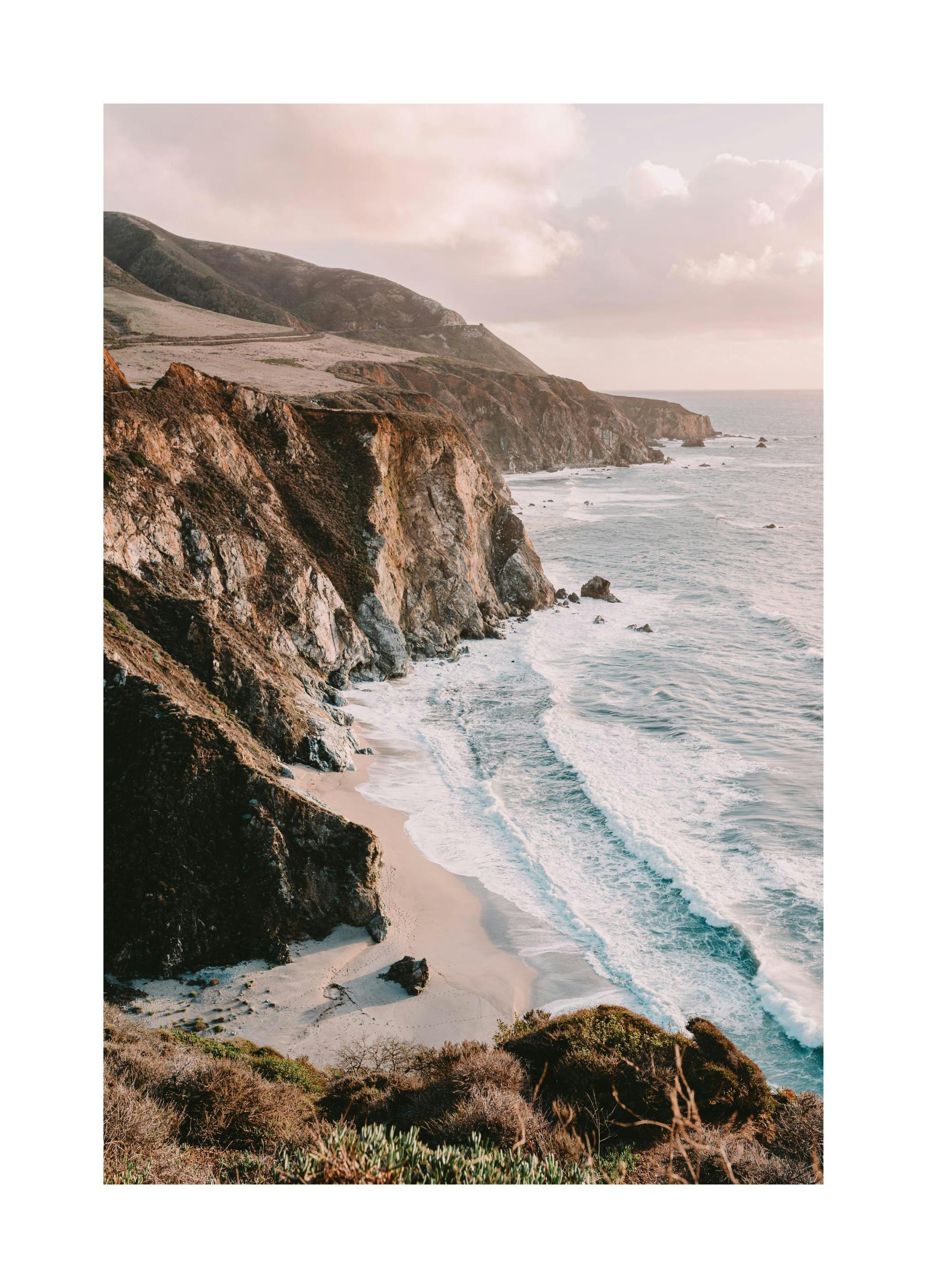 Big Sur Coastline Print (30x40 cm)