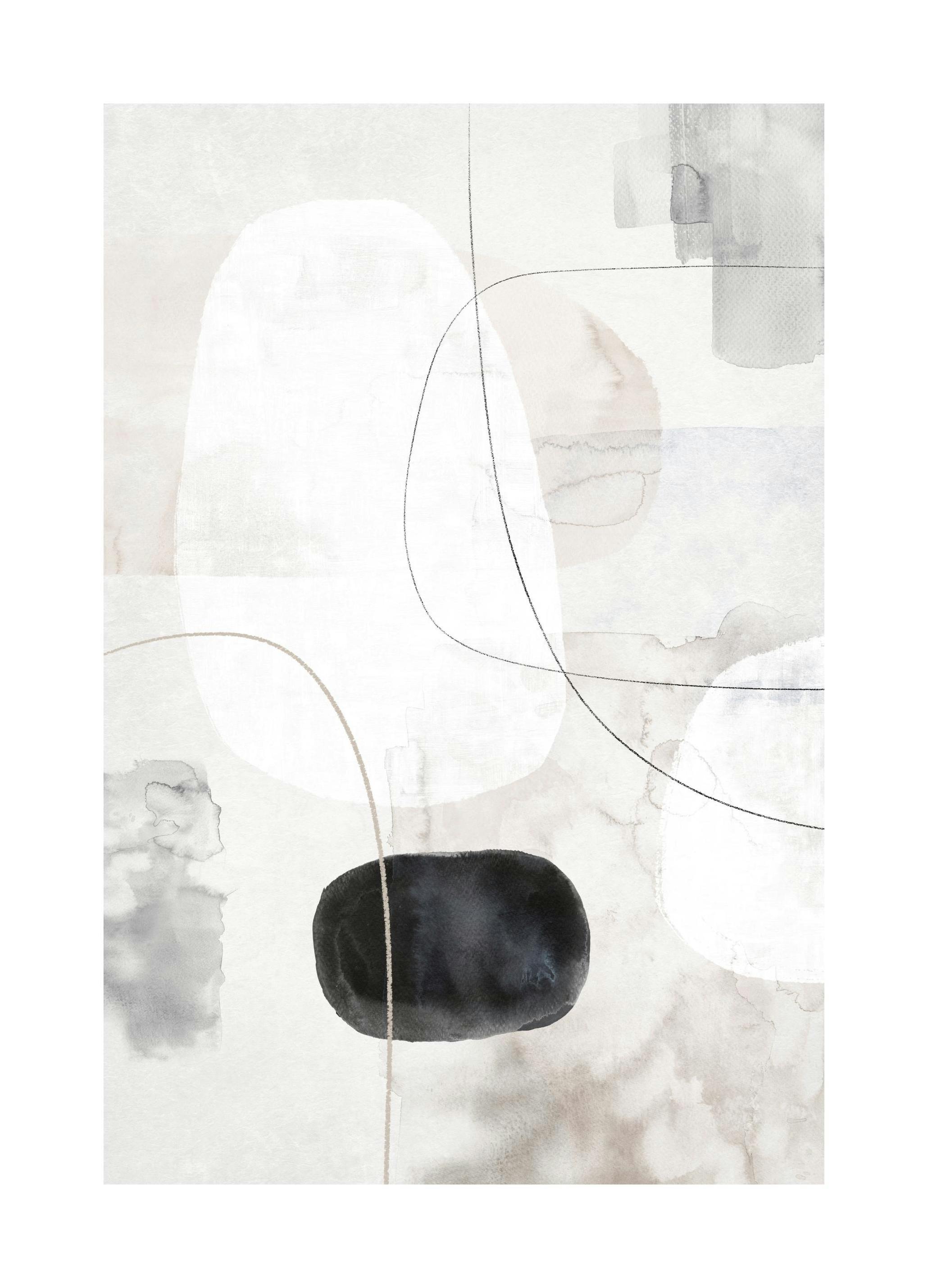 Prints - Abstract Watercolor Touch No1 Print (50x70 cm) - Art prints