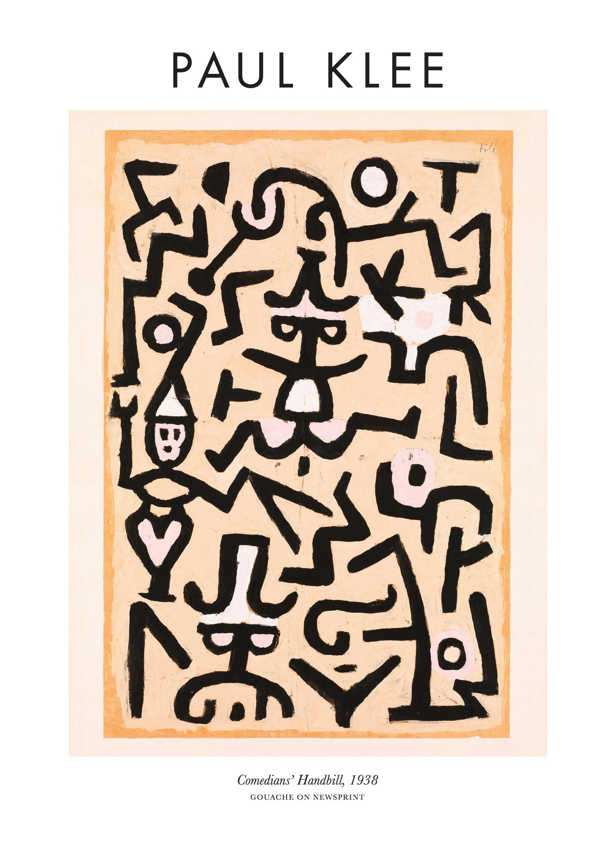 Prints - Paul Klee - Comedians’ Handbill Print (50x70 cm) - Paul Klee Prints