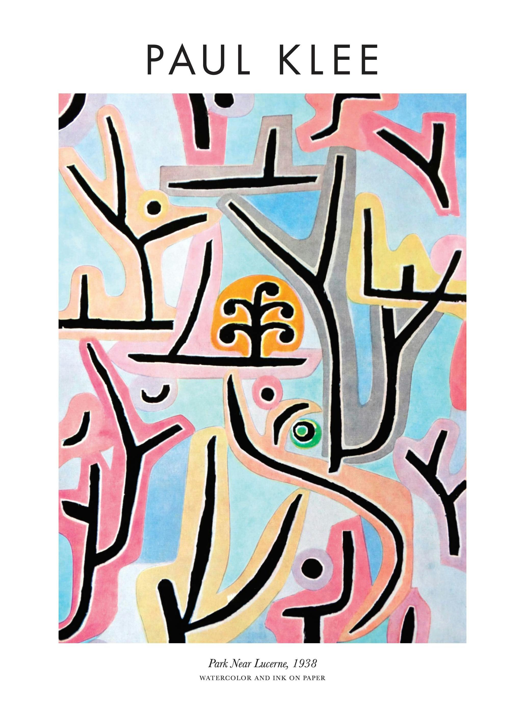 Paul Klee - Park Near Lucerne Poster (30x40 cm) - Paul Klee Poster