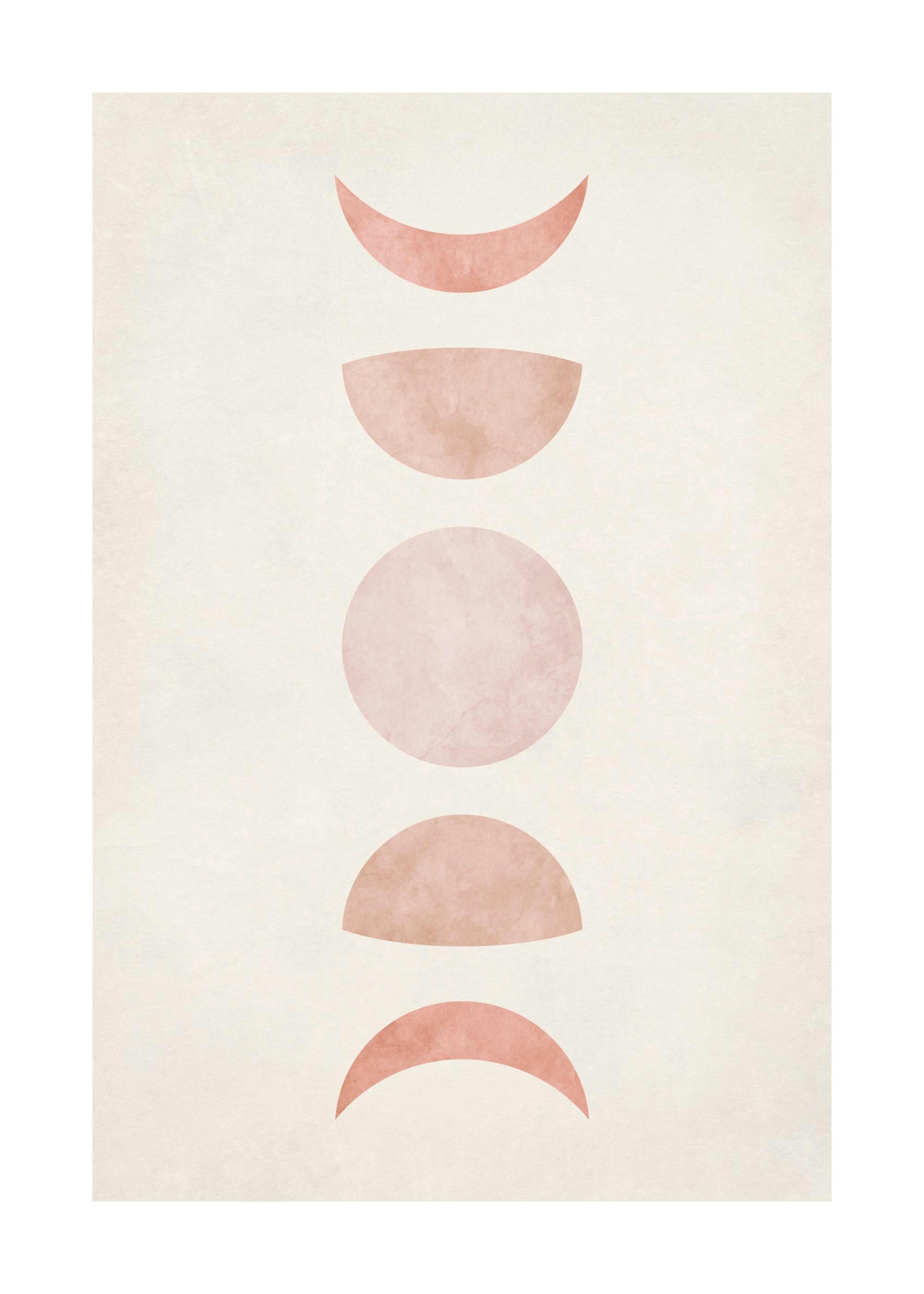 Pink Moon Phase Print 0
