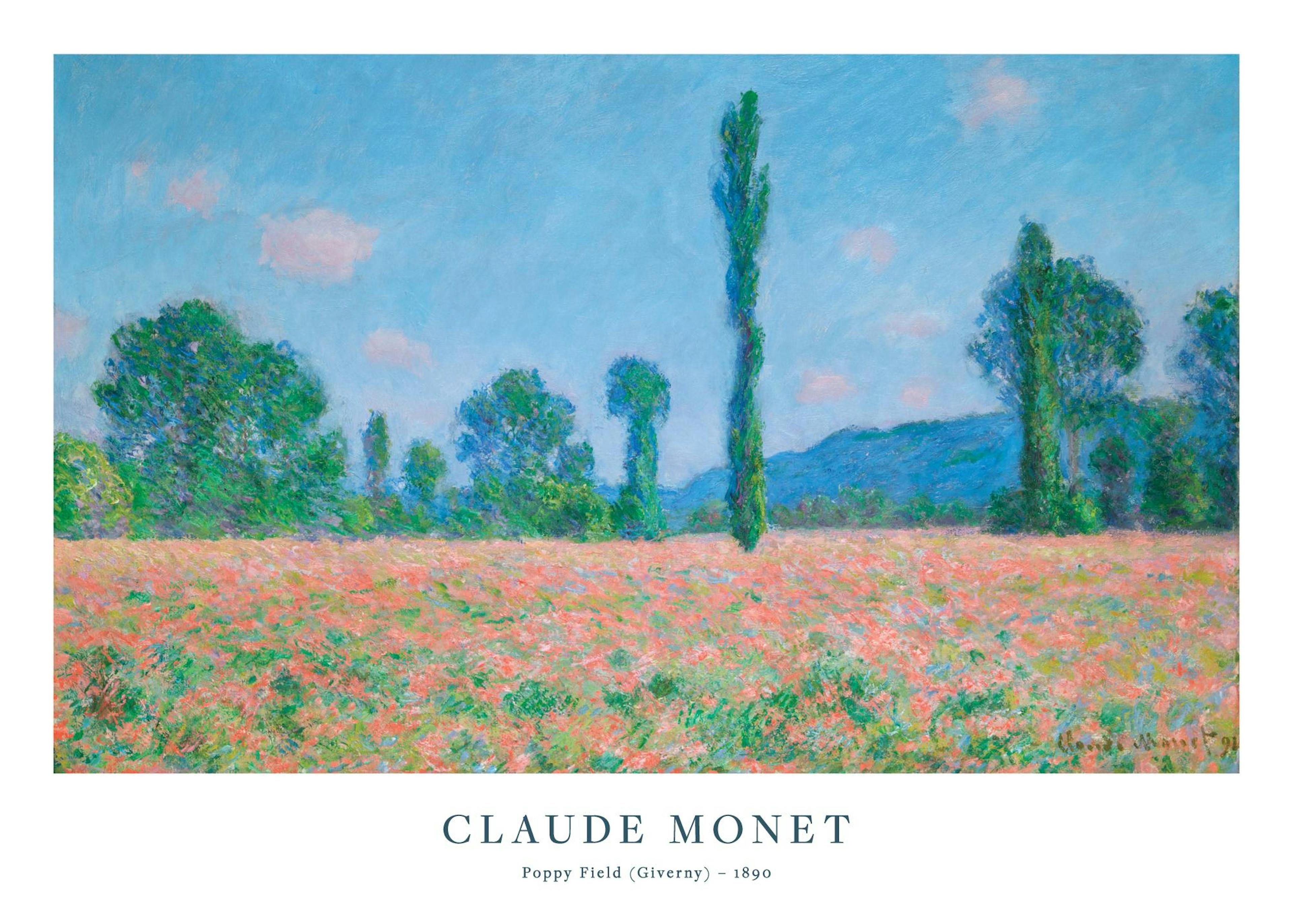 Monet - Poppy Field (Giverny) Print