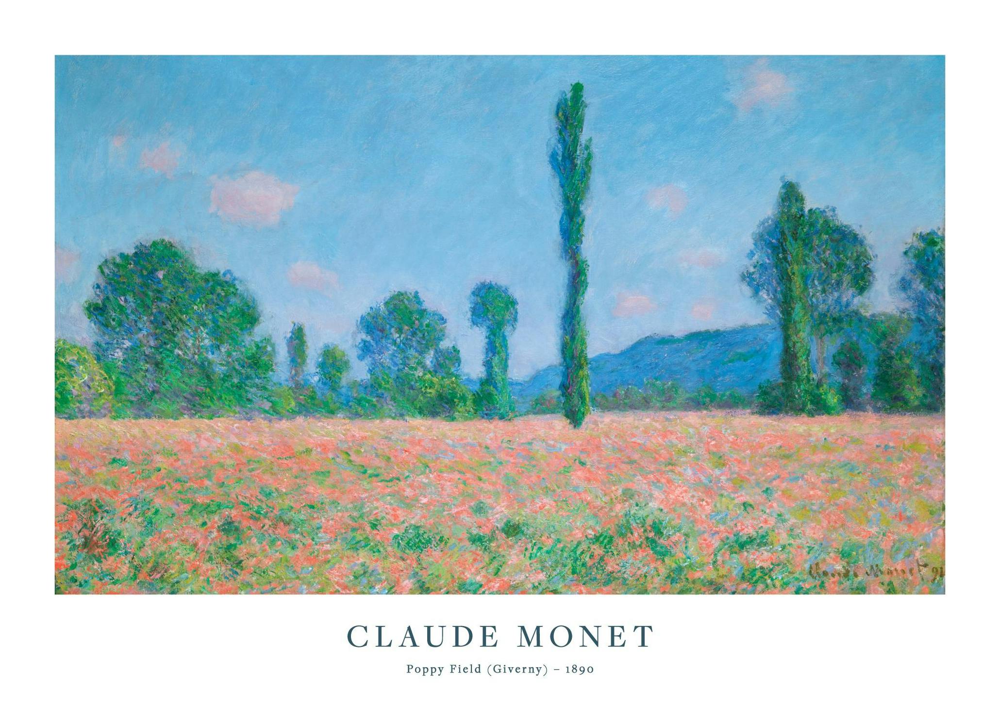 Prints - Monet - Poppy Field (Giverny) Print (30x40 cm) - Monet Prints