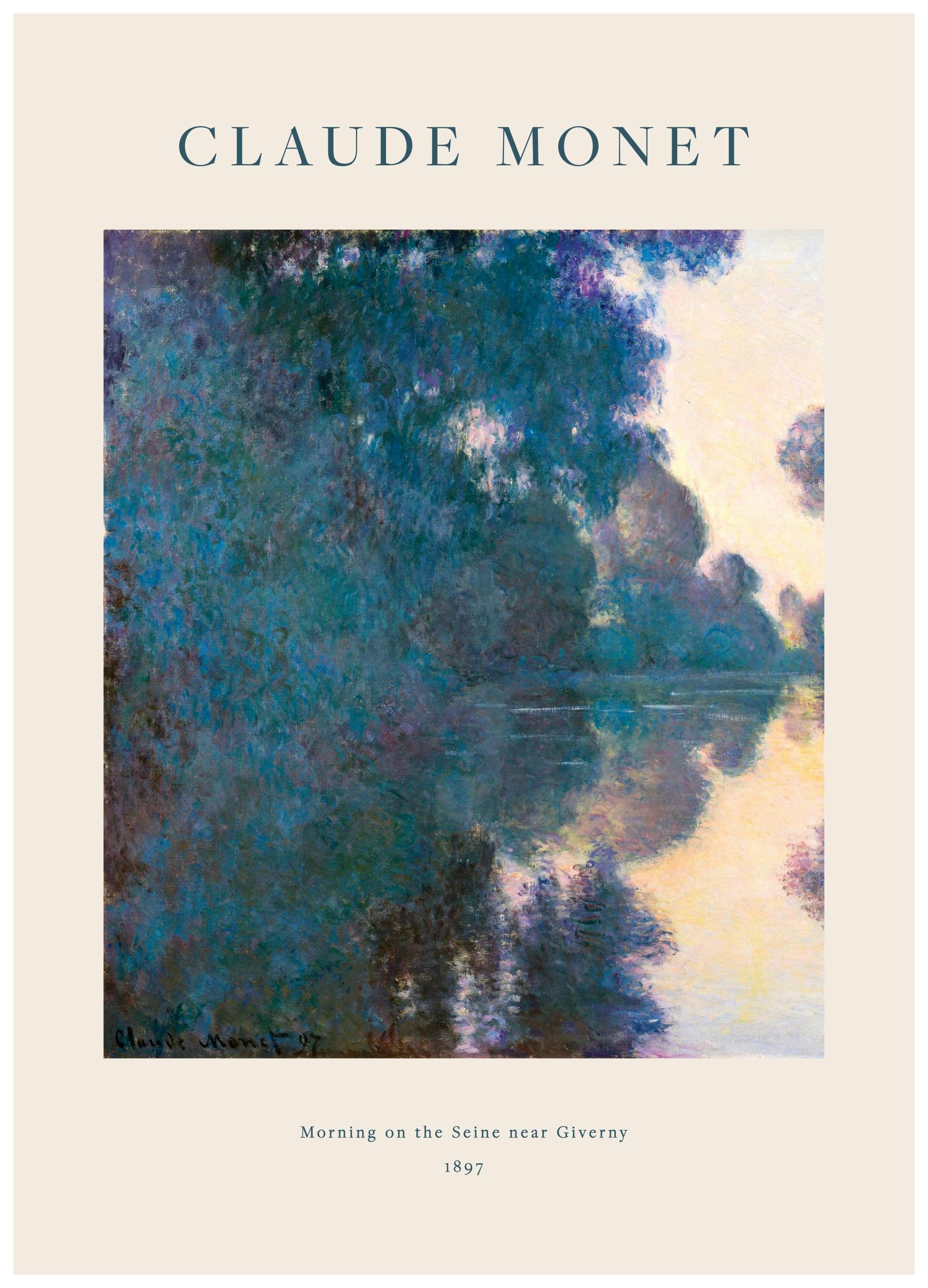 Prints - Monet - Morning on the Seine near Giverny Print (40x50 cm) - Monet Prints