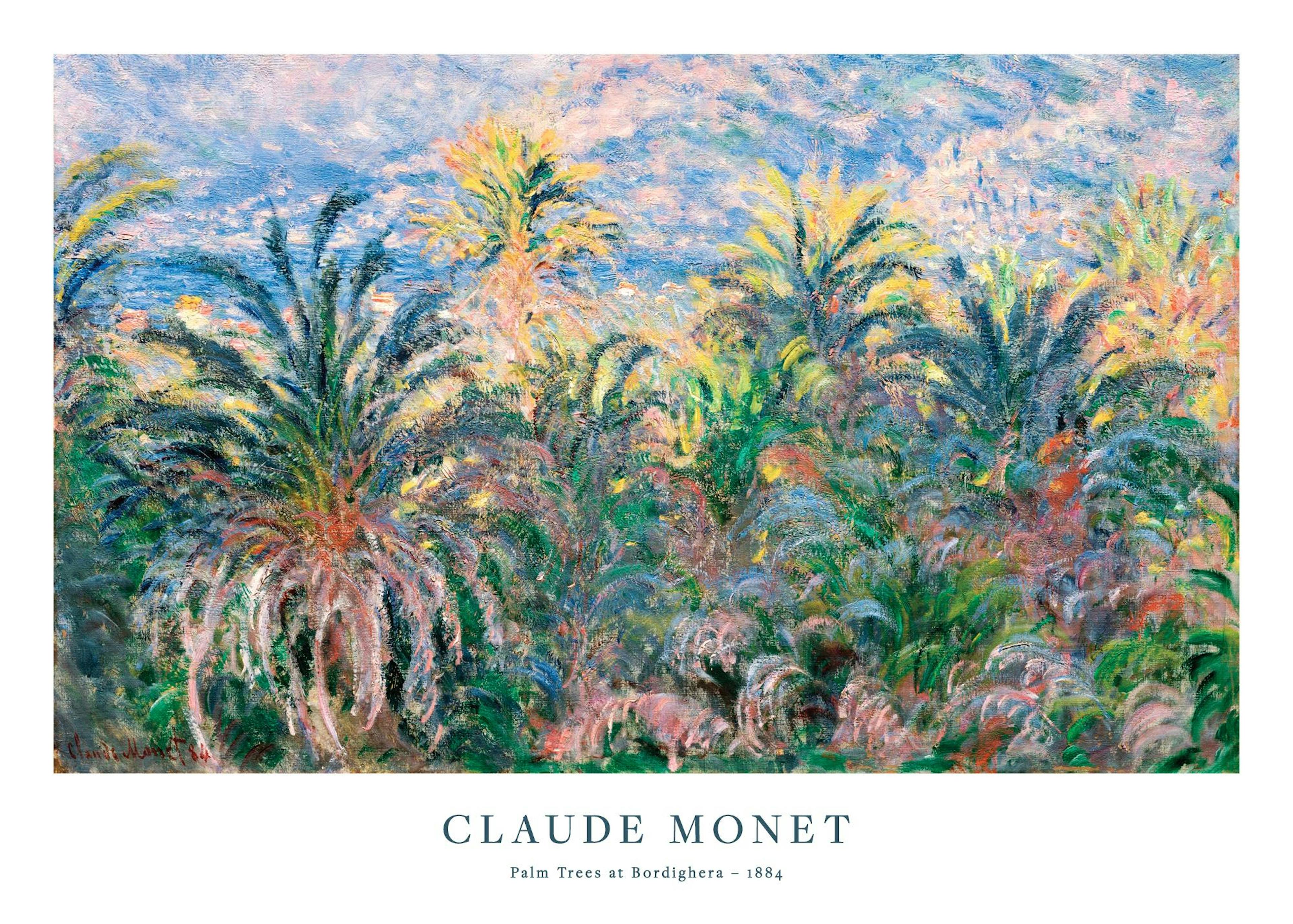 Monet - Palm Trees at Bordighera Plagát 0
