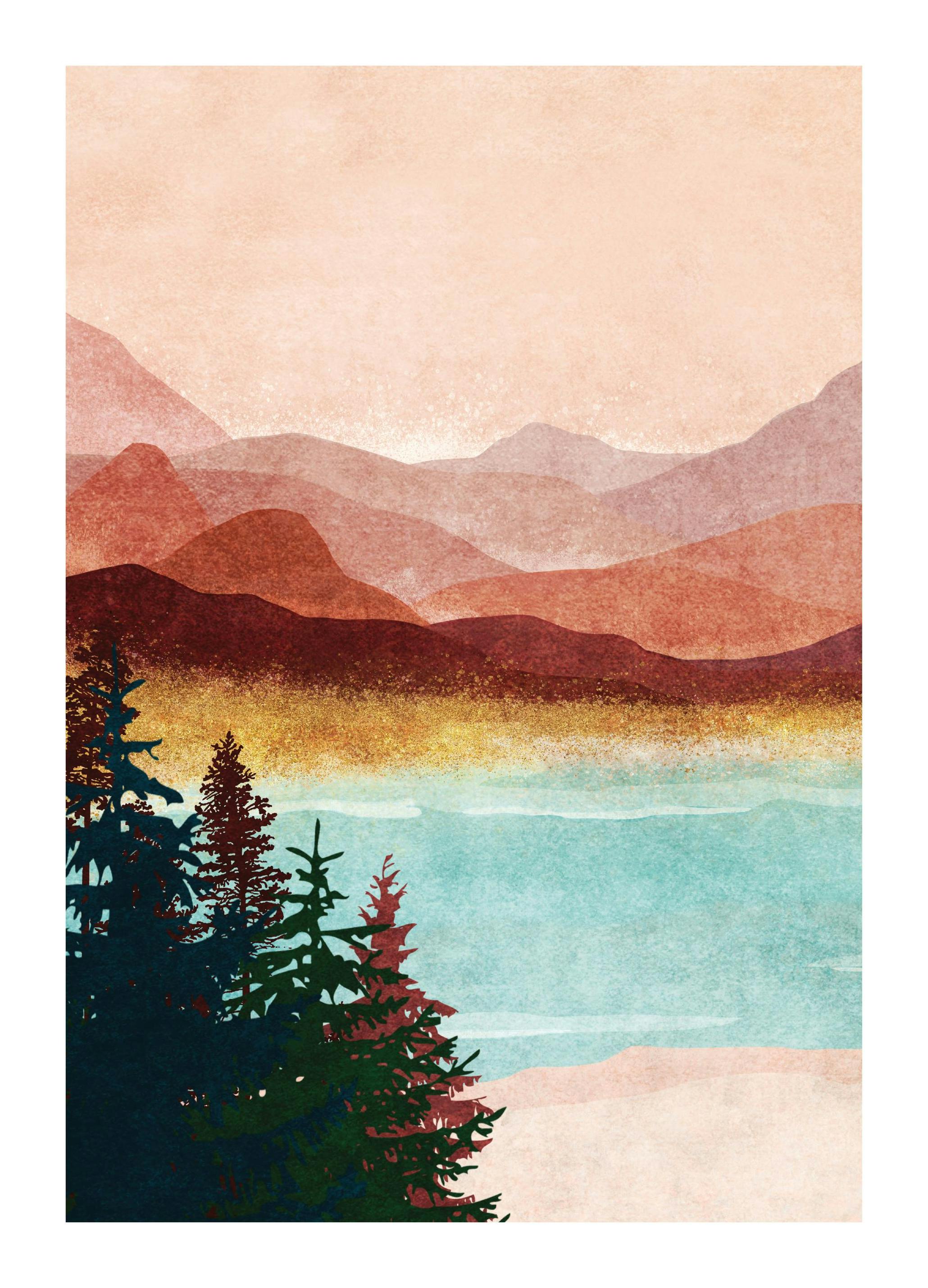 Lake Left Print (50x70 cm)