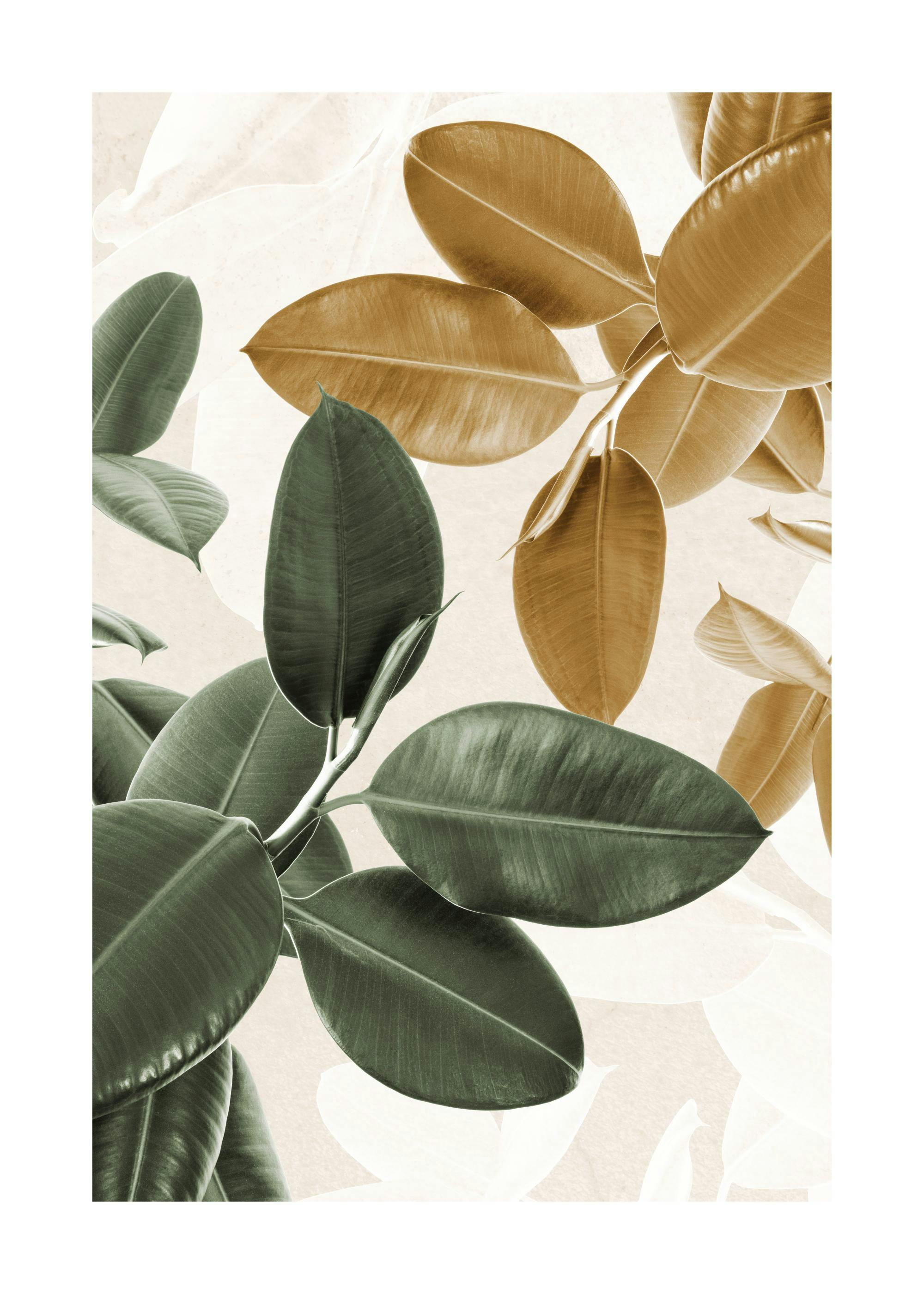 Gold and Green No1 Print 0