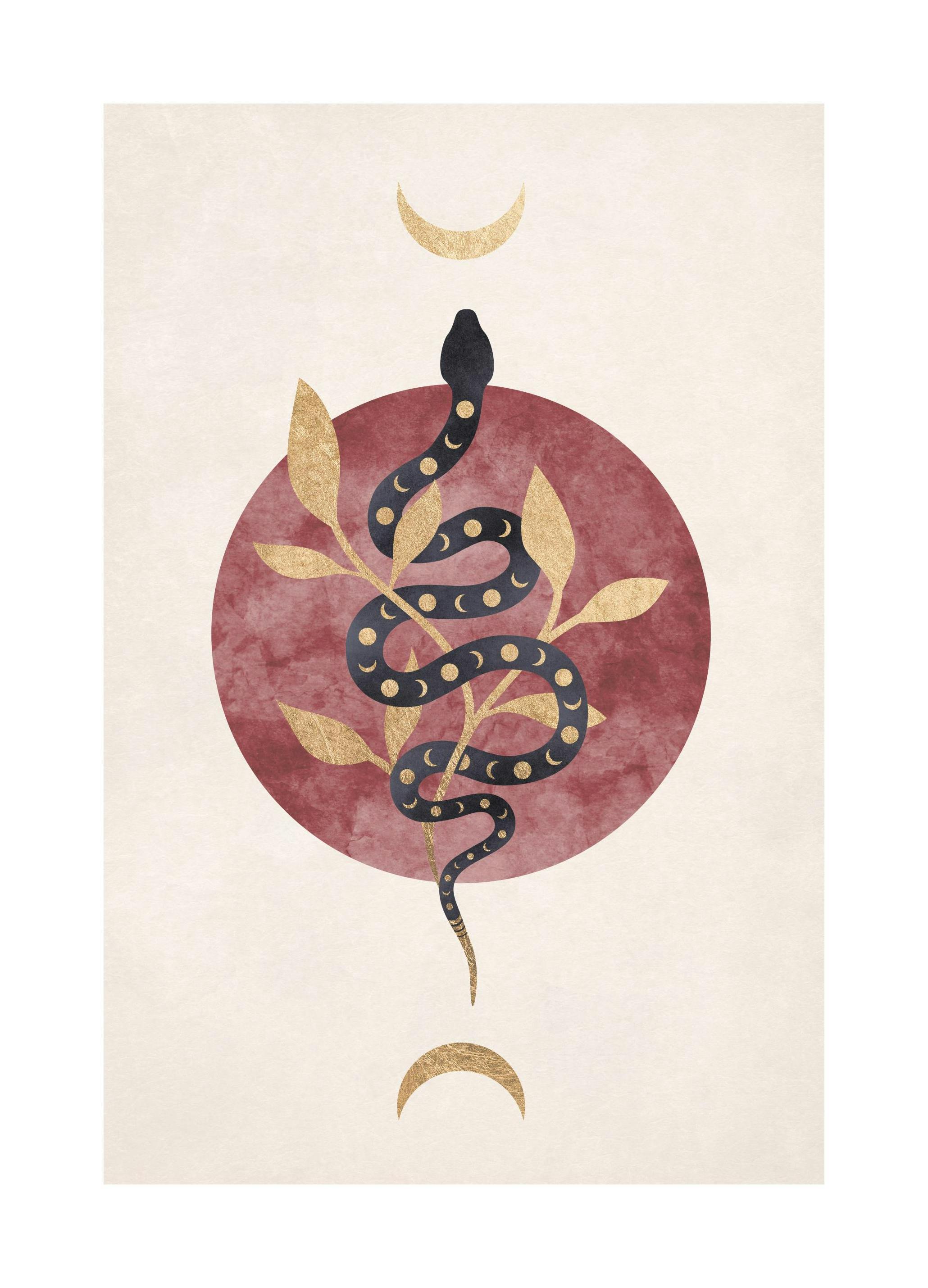 Moon Snake Plagát (50x70 cm)