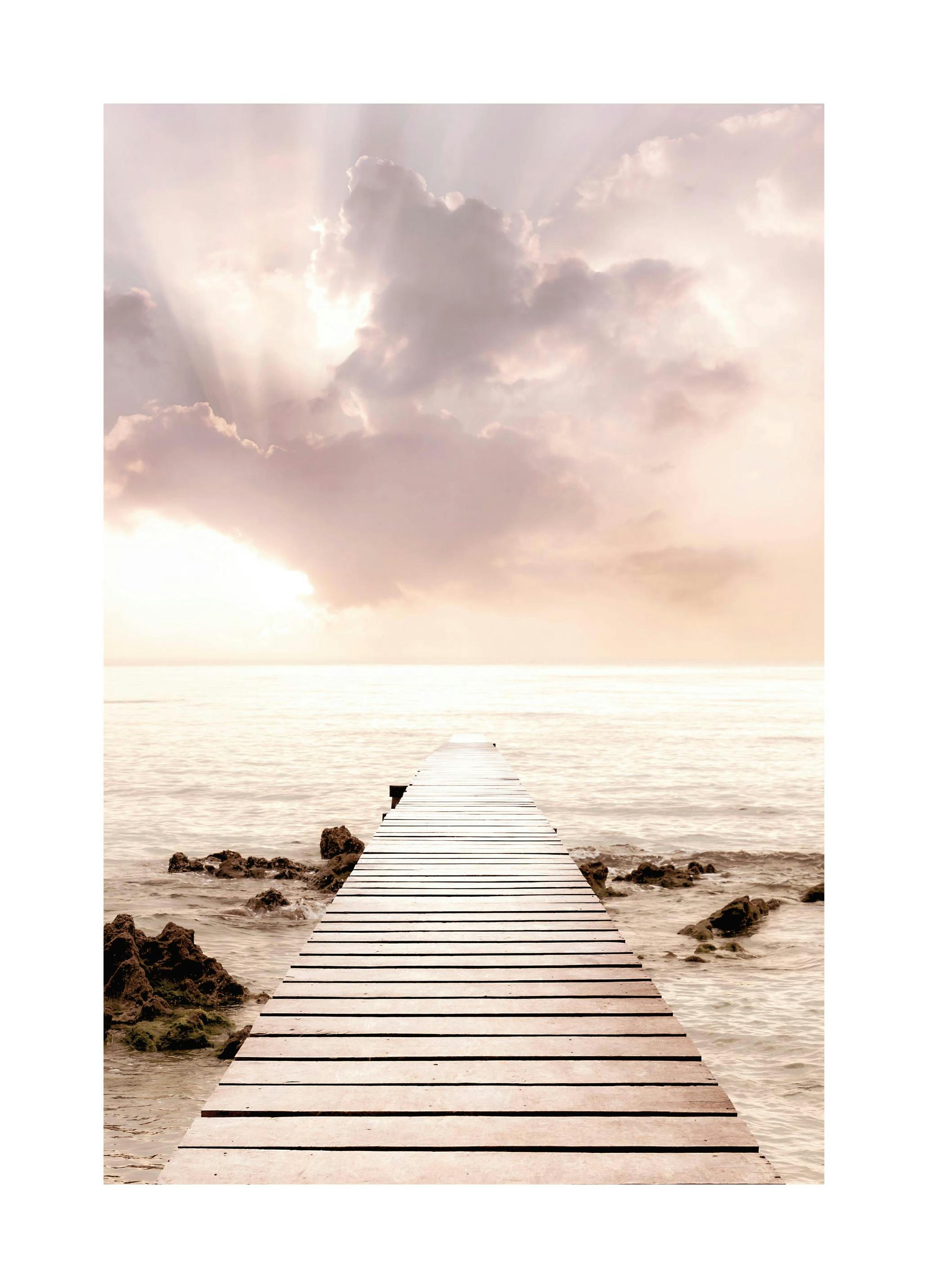 Jetty Facing the Sea Poster (30x40 cm)- Fotografias e posters do mar
