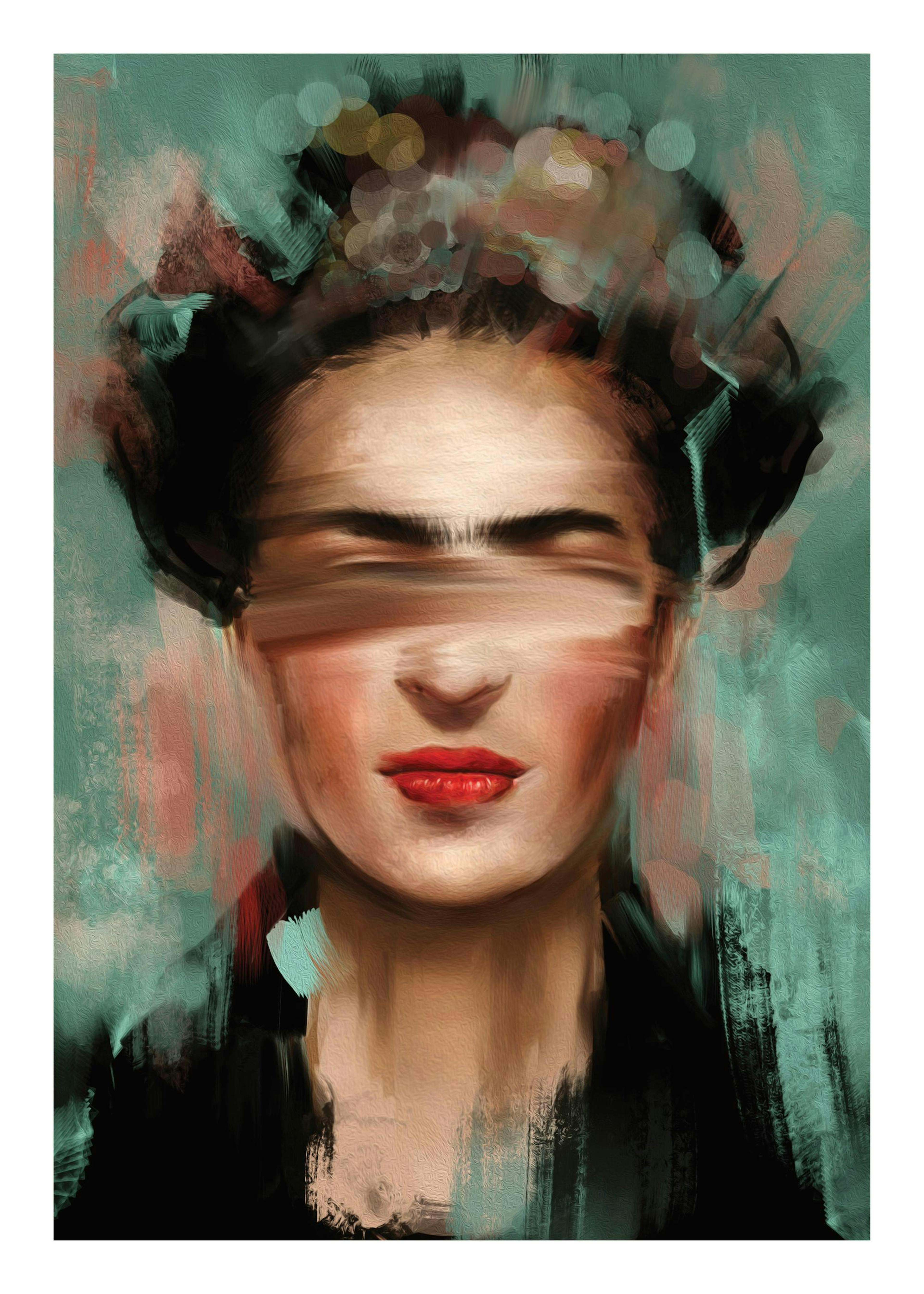 Kahlo in Green Poster 0
