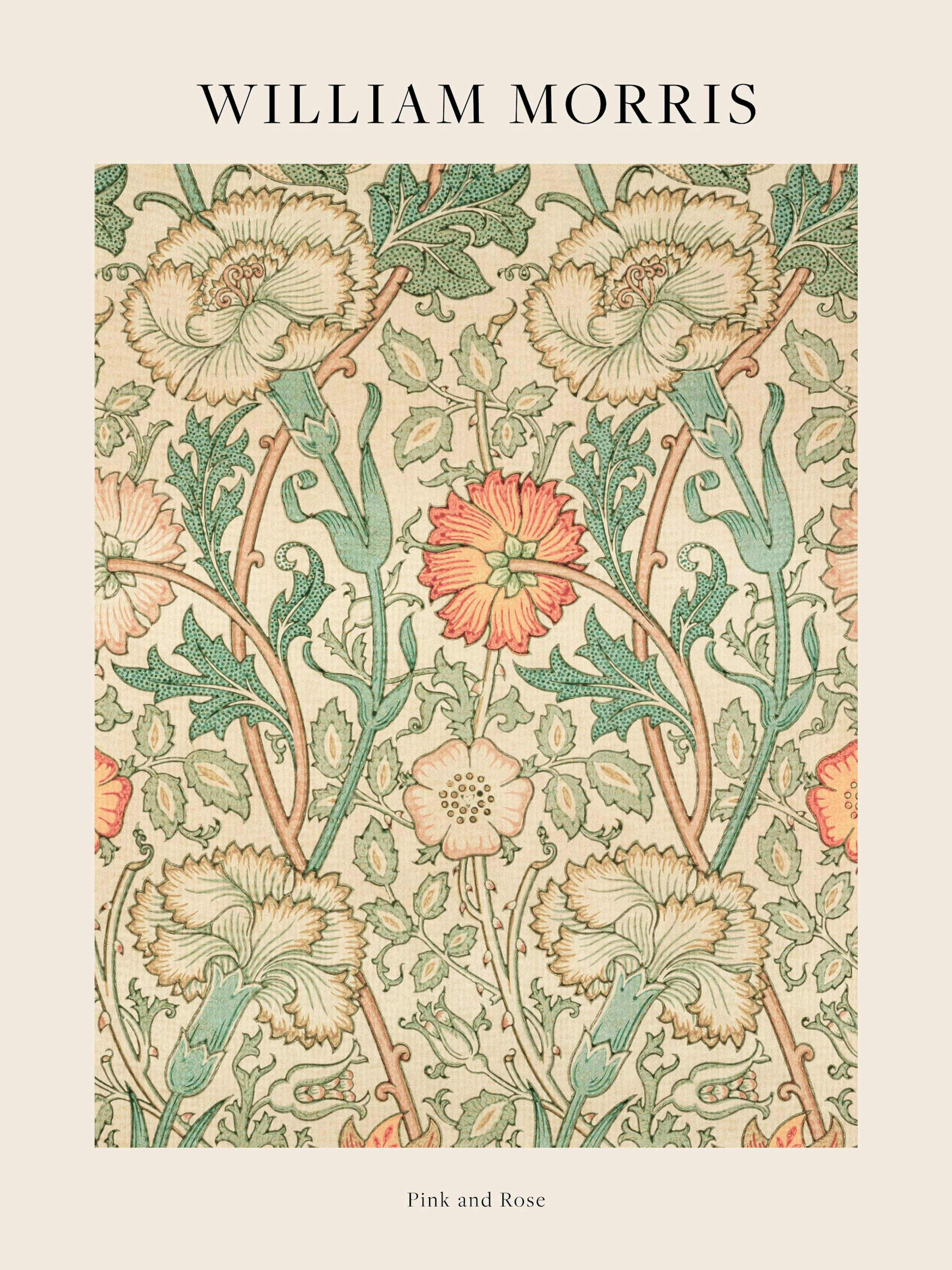 William Morris - Pink and Rose Poster