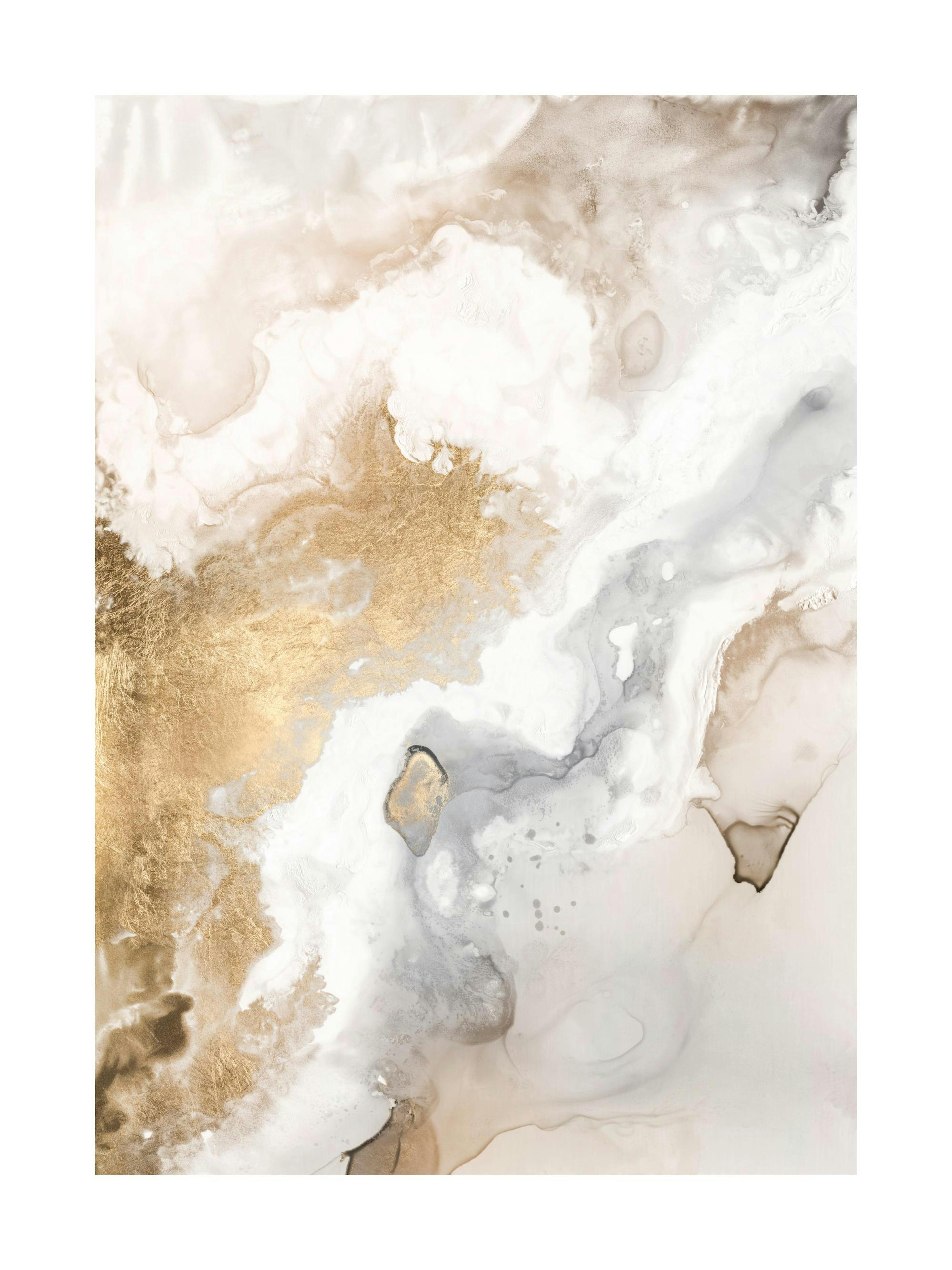 Beige Golden Flow No1 Poster 0