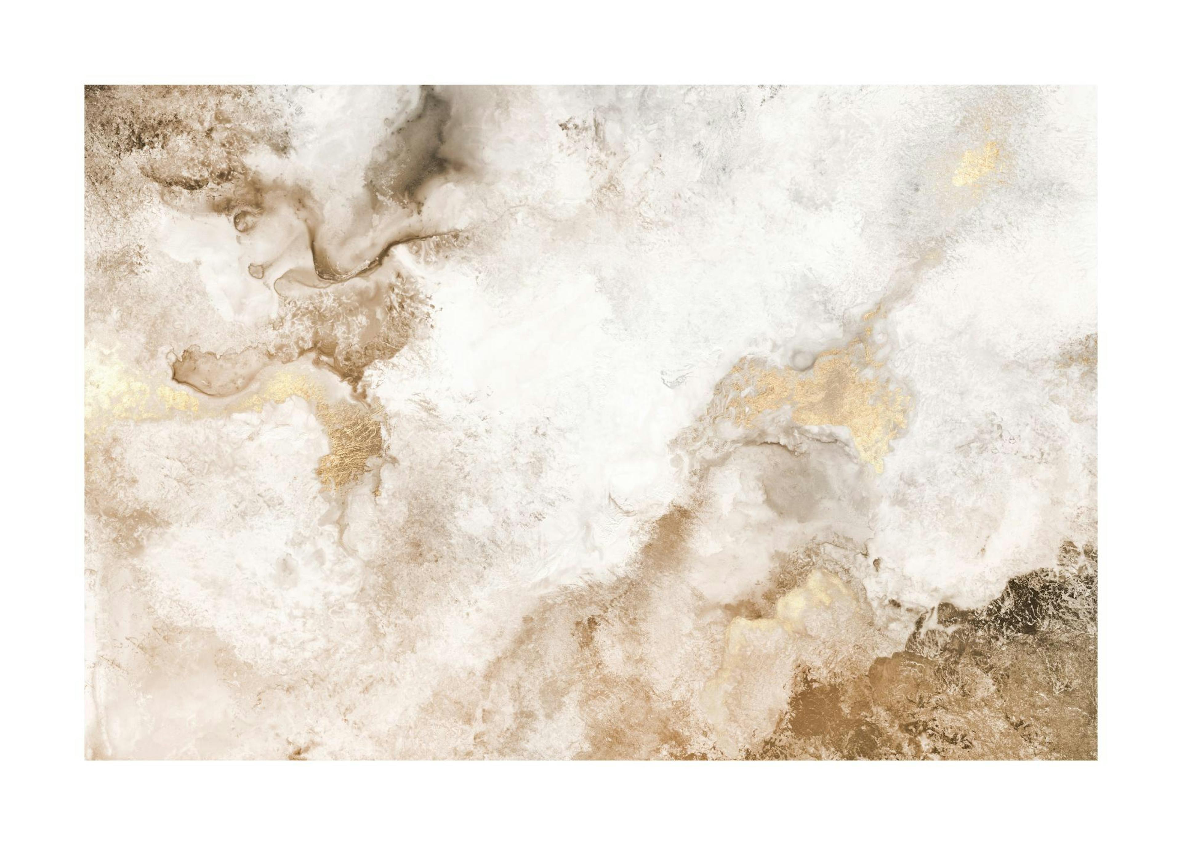 Beige Golden Flow No2 Juliste 0