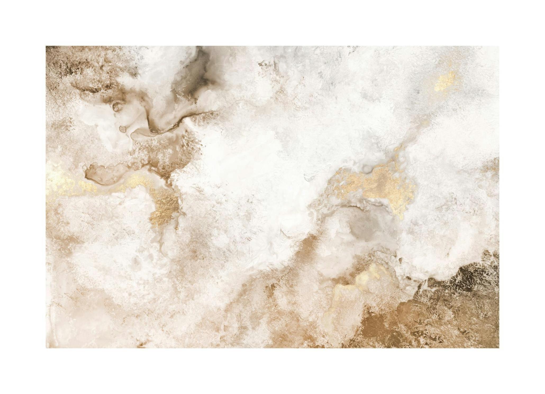 Prints - Beige Golden Flow No2 (40x50 cm) - Abstract art prints