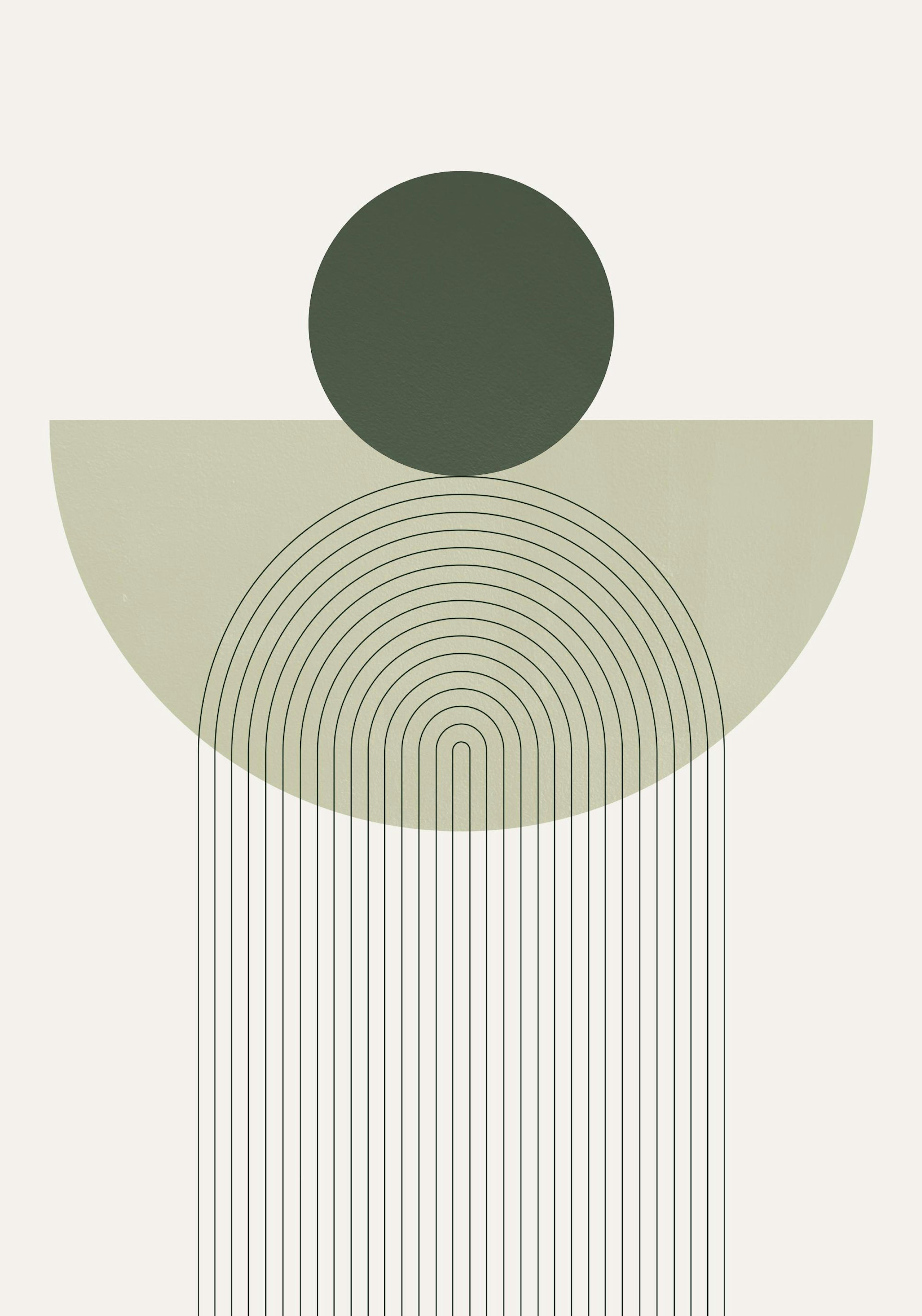 Geometry in Green Poster