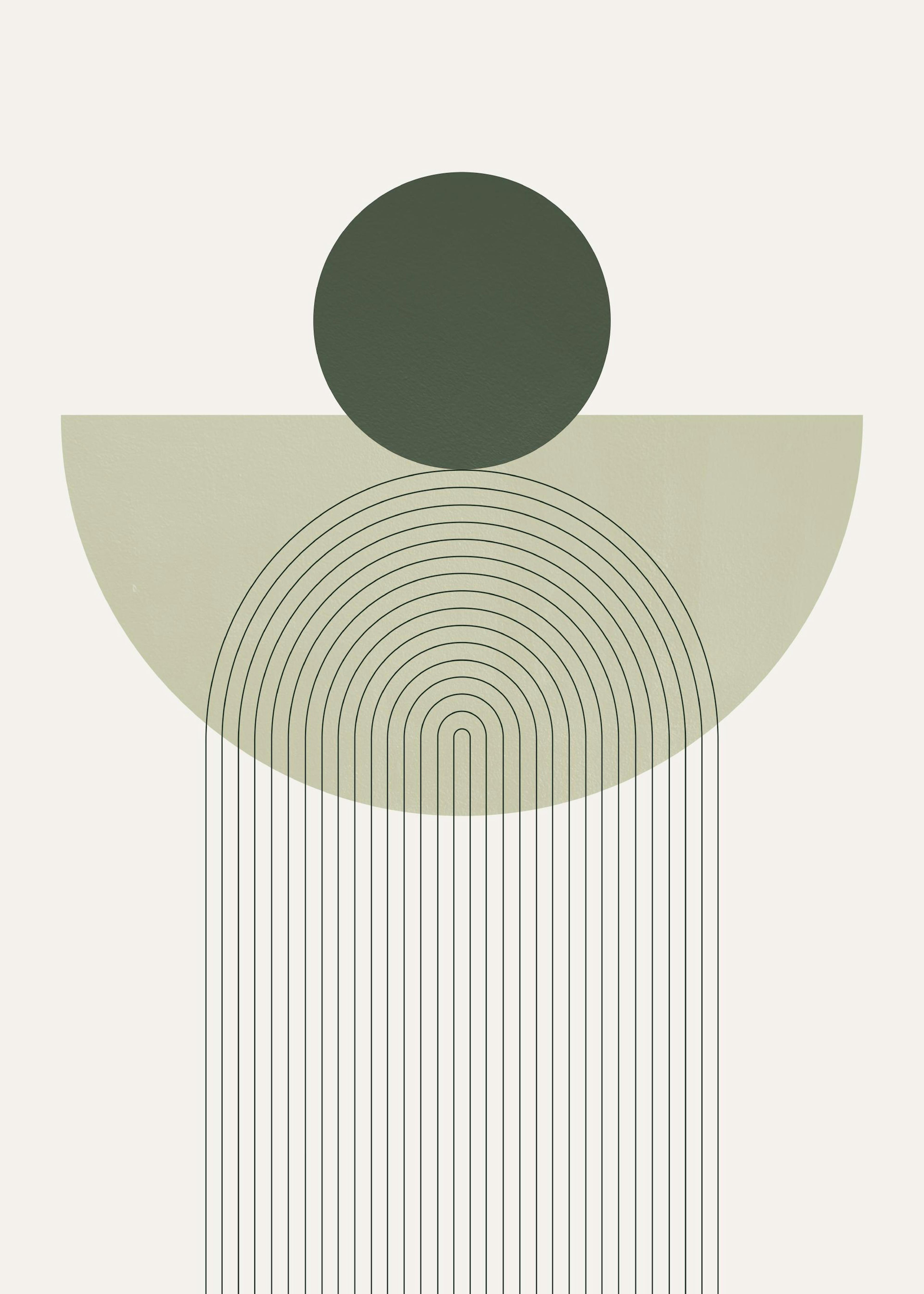 Geometry in Green Poster 0
