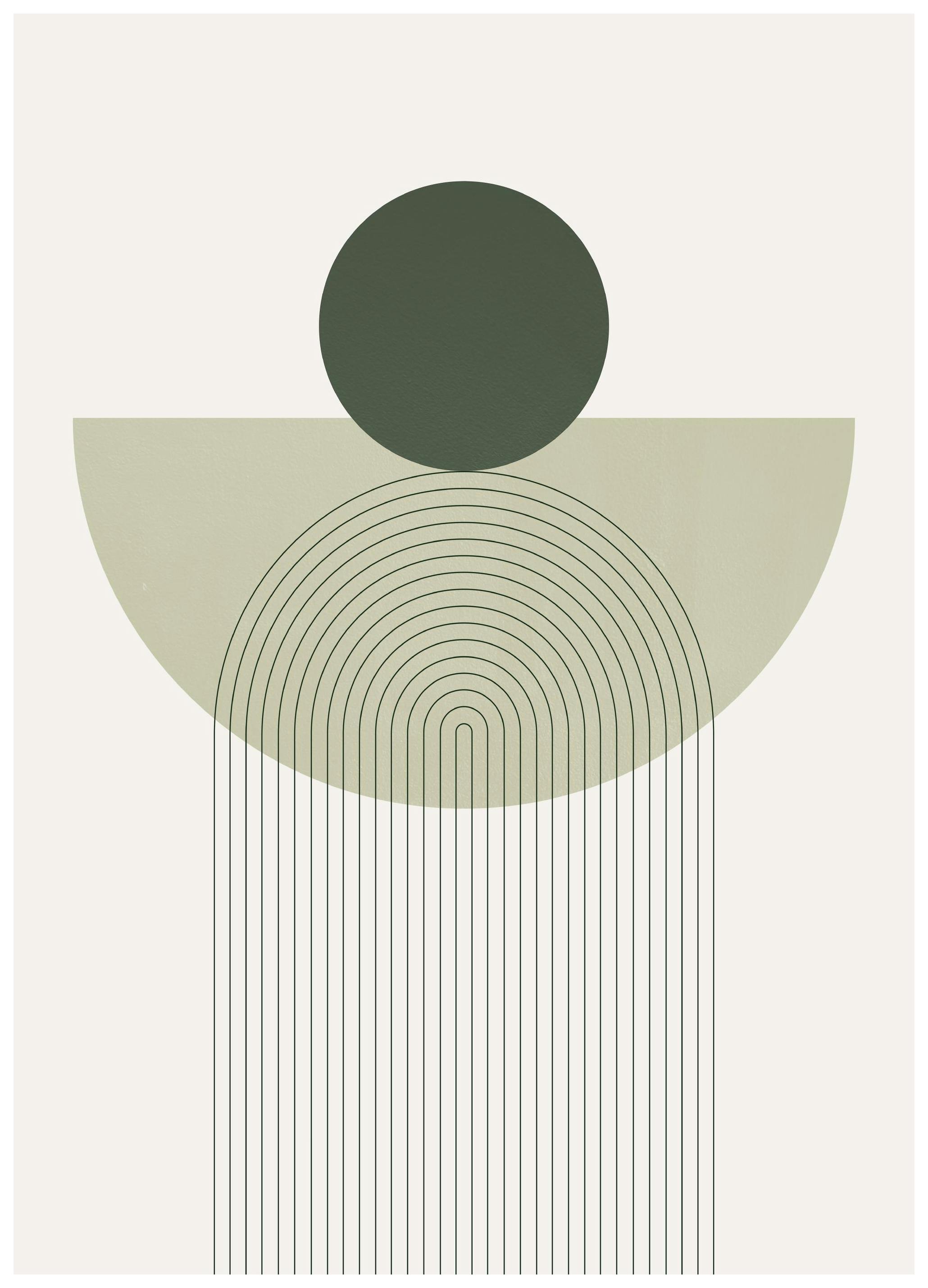 Geometry in Green Poster (50x70 cm) - Grafische posters